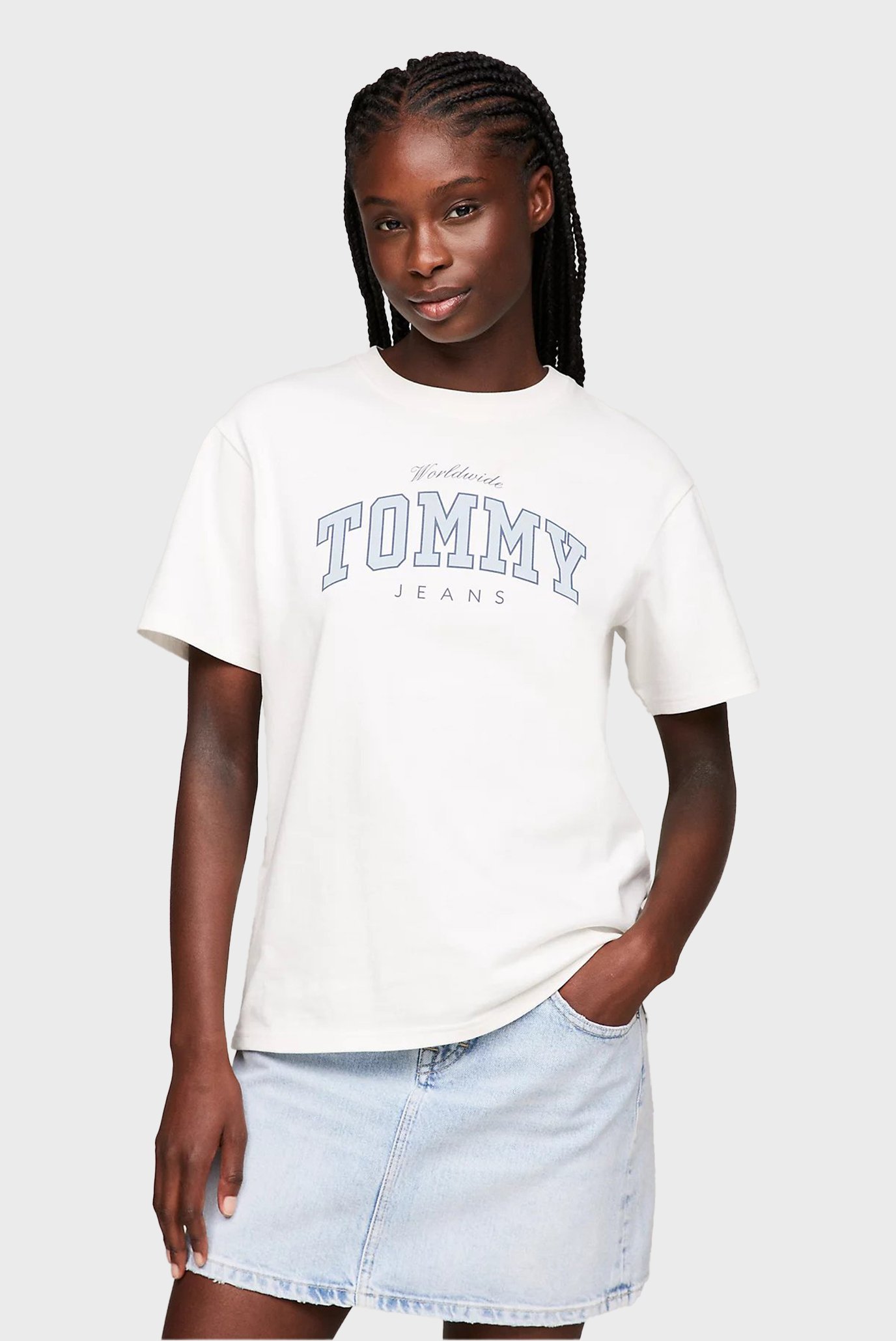 Женская белая футболка TJW RLX VARSITY LUX TEE 1