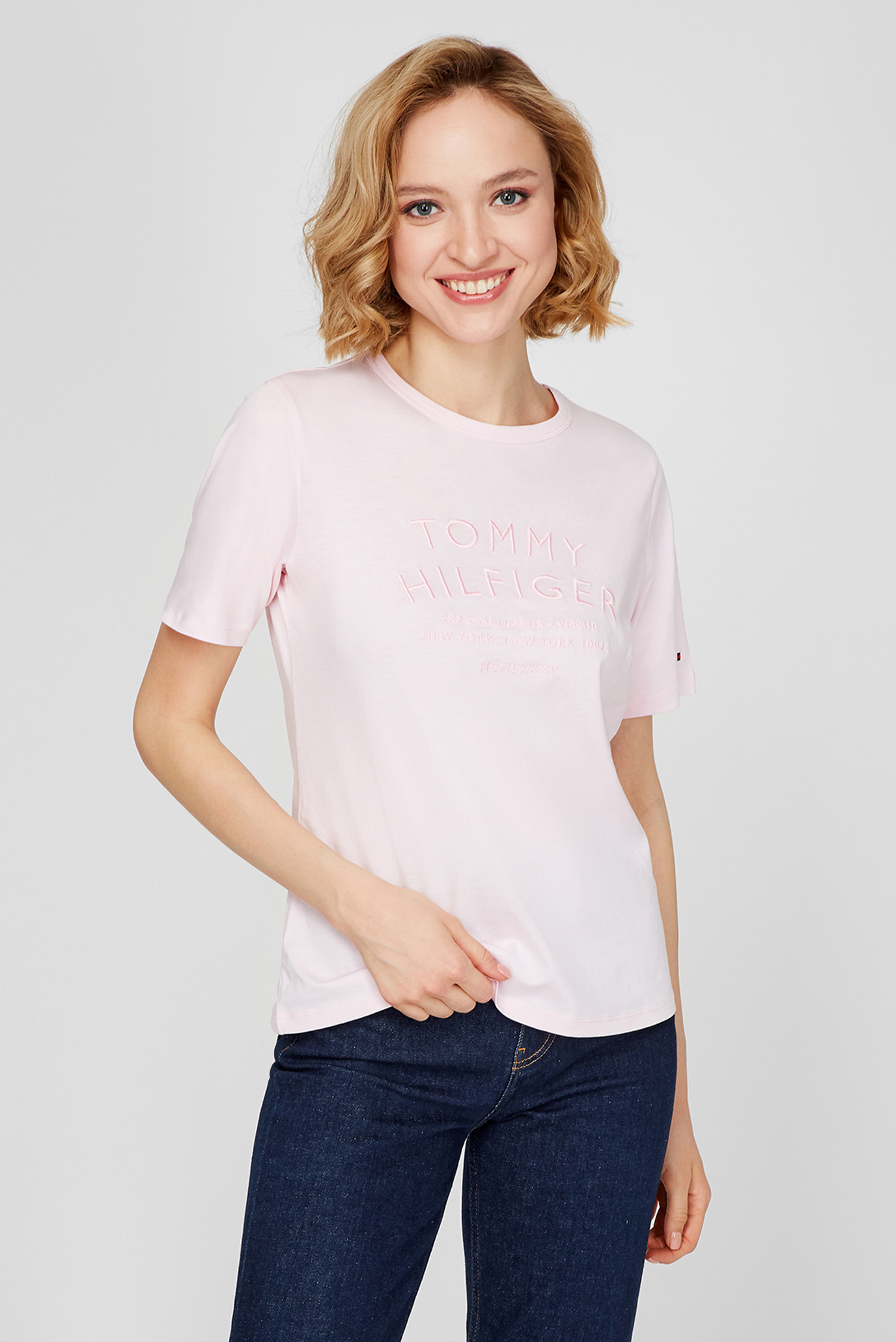Женская розовая футболка REGULAR 1
