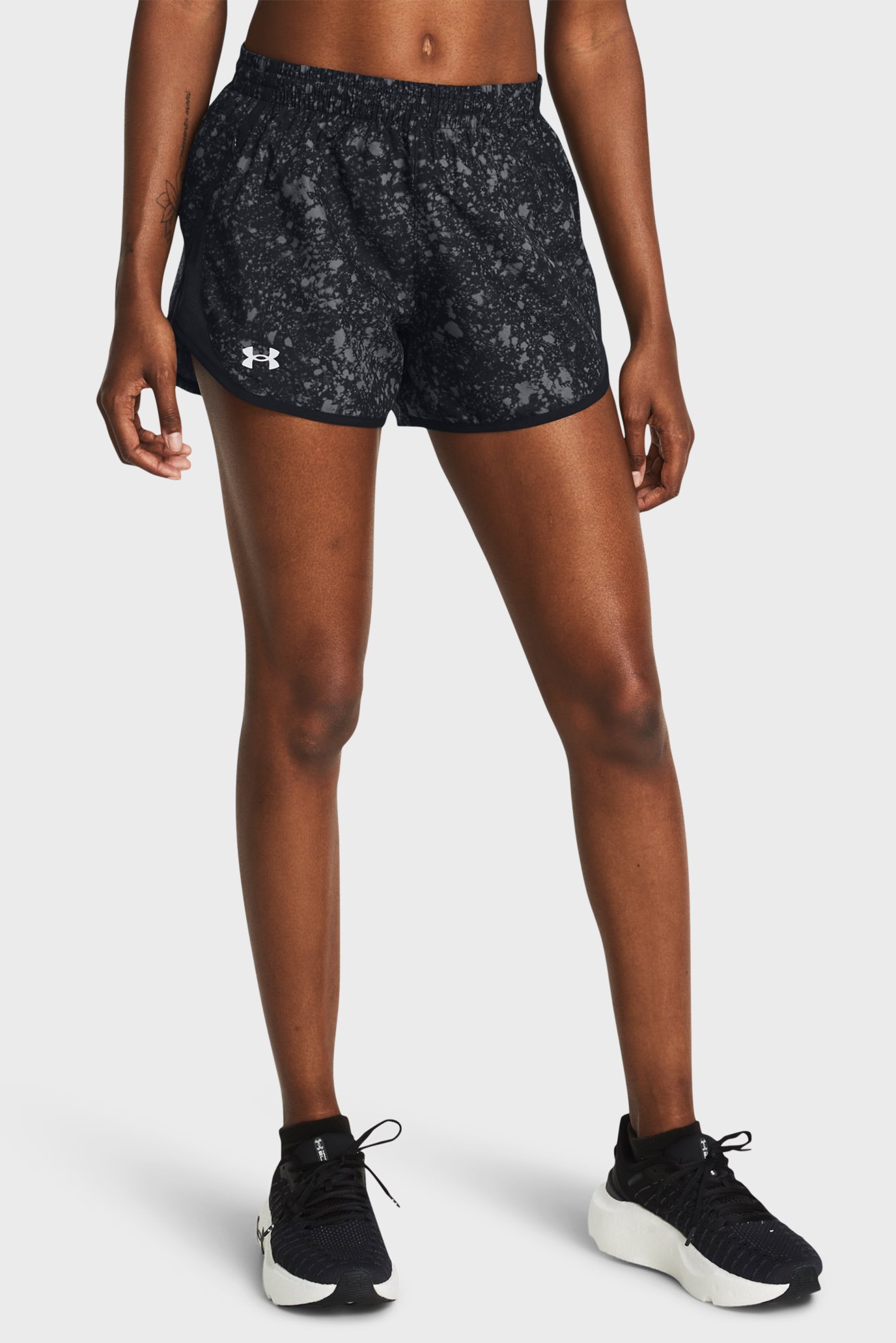 Жіночі чорні шорти UA Fly By 3'' Printed Shorts 1