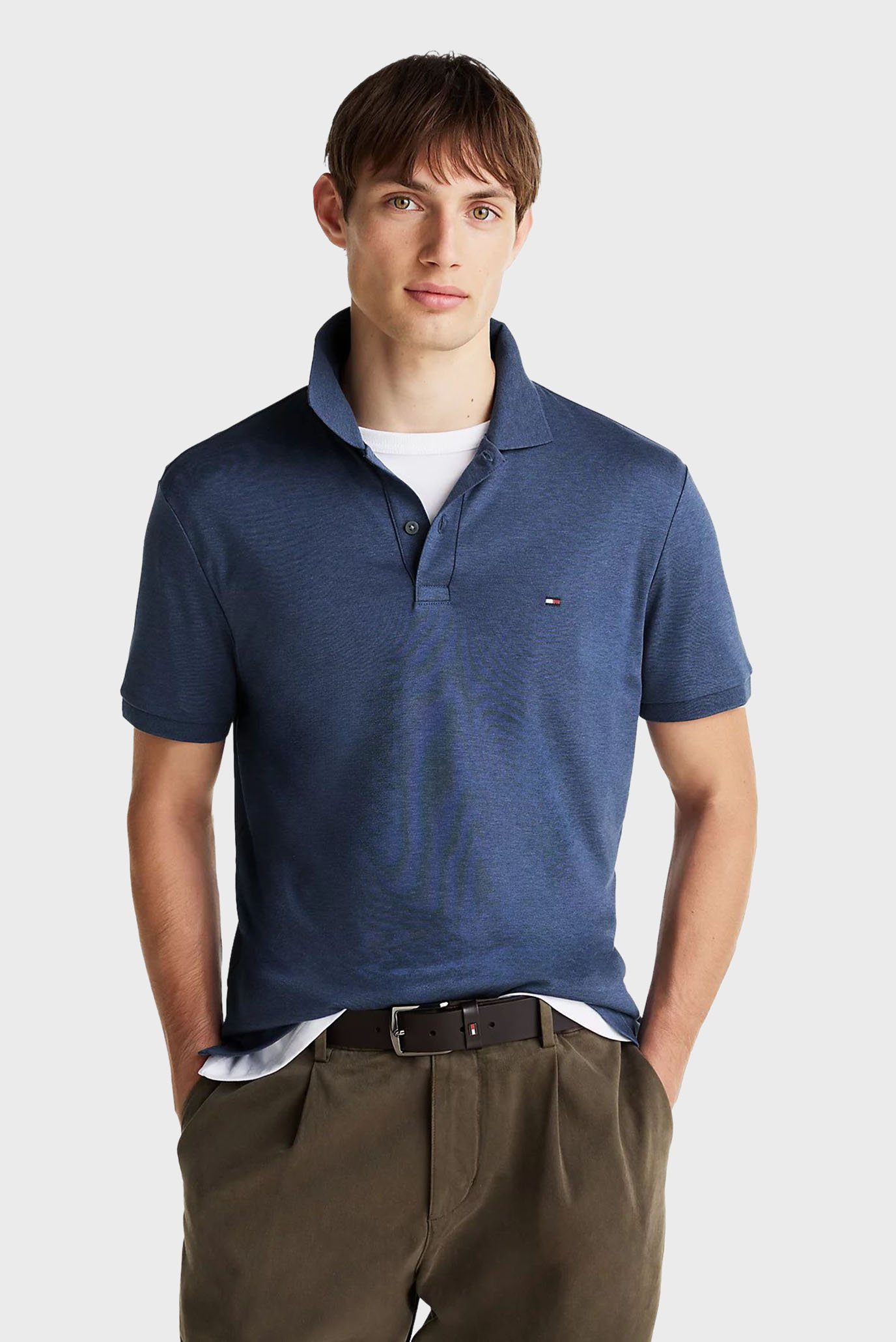 Мужское синее поло LIQUID COTTON REG SEASONAL POLO 1