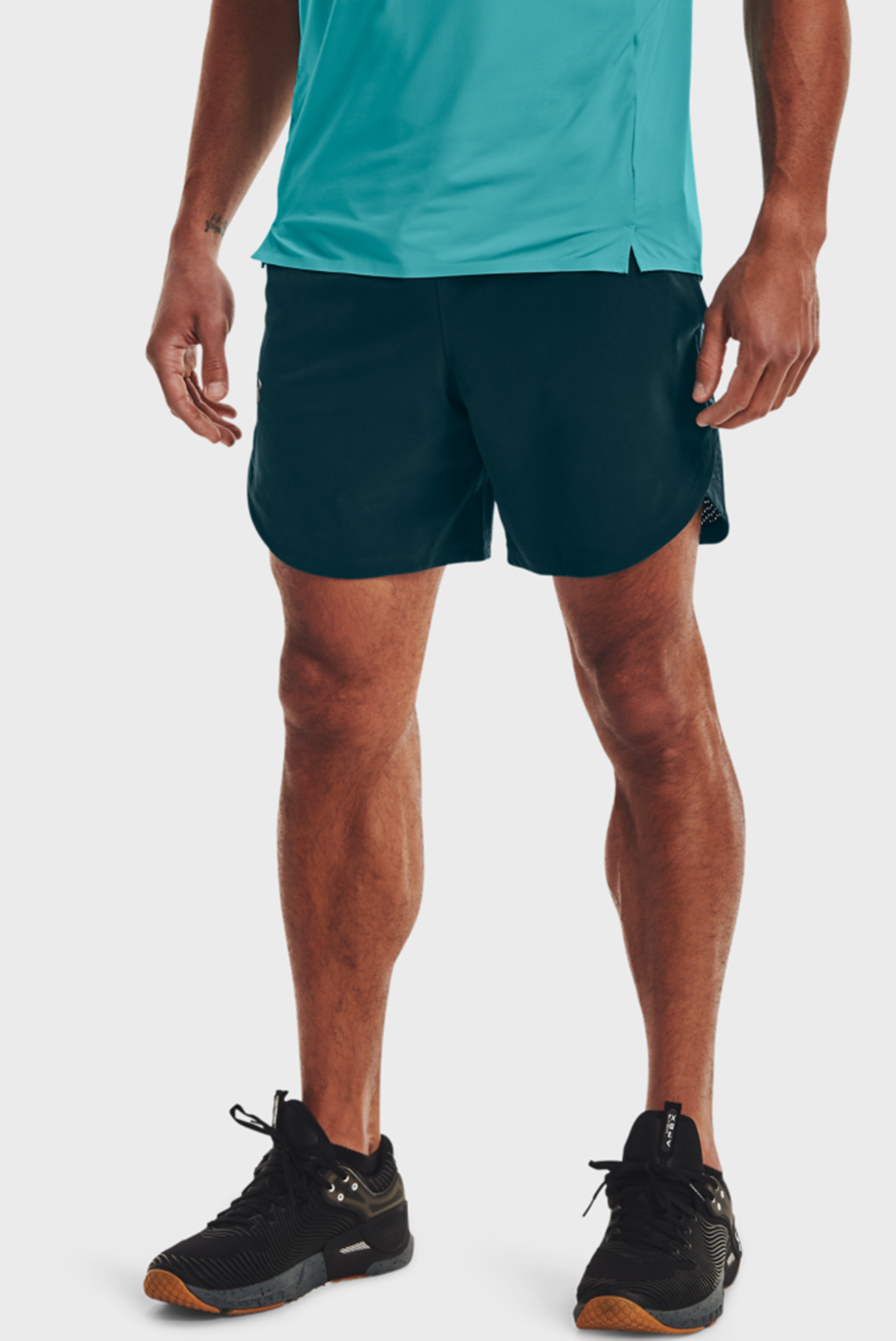 Чоловічі бірюзові  шорти UA Stretch-Woven Shorts-BLU 1