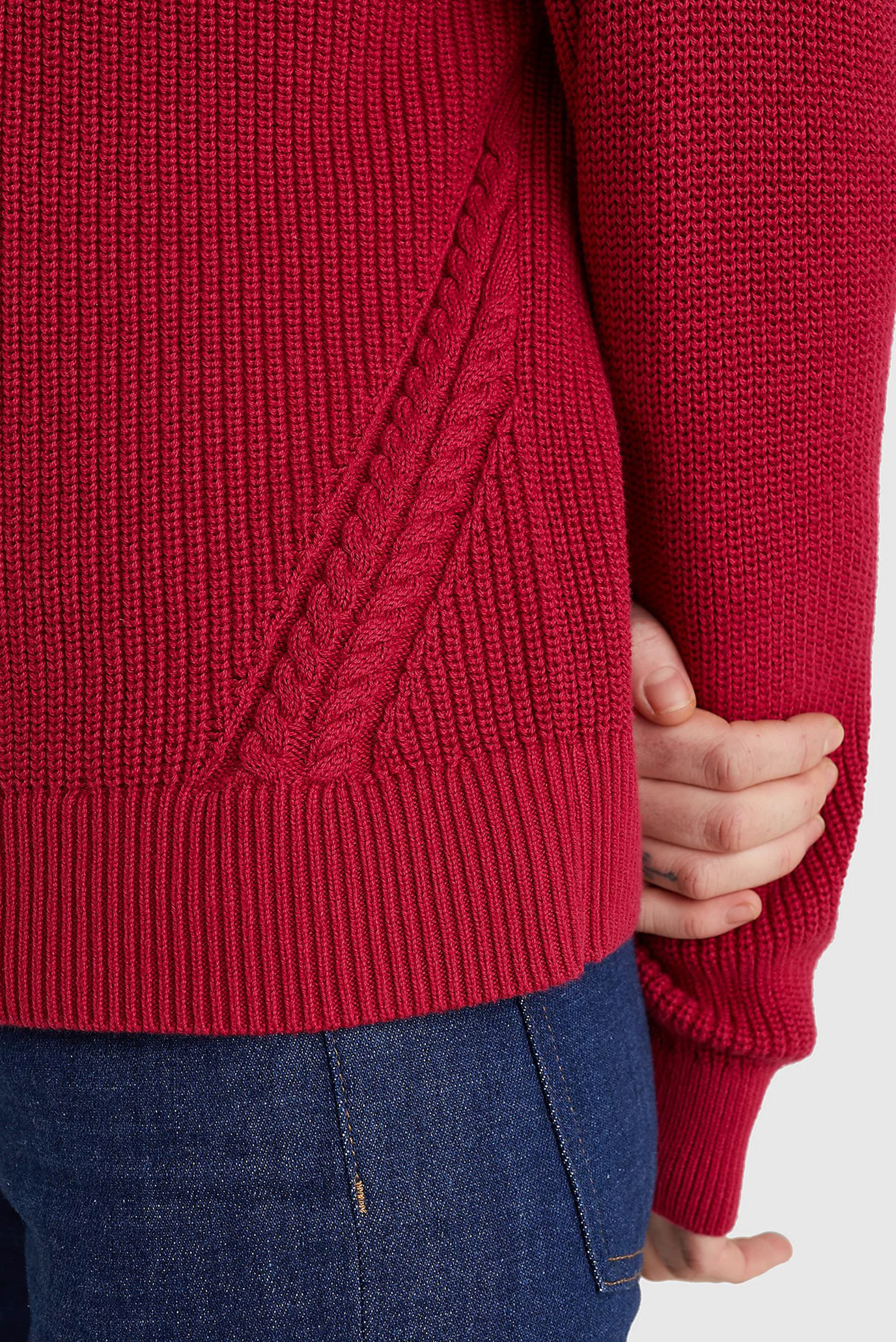 Женская красная кофта HAYANA CABLE Tommy Hilfiger WW0WW34962 — MD-Fashion