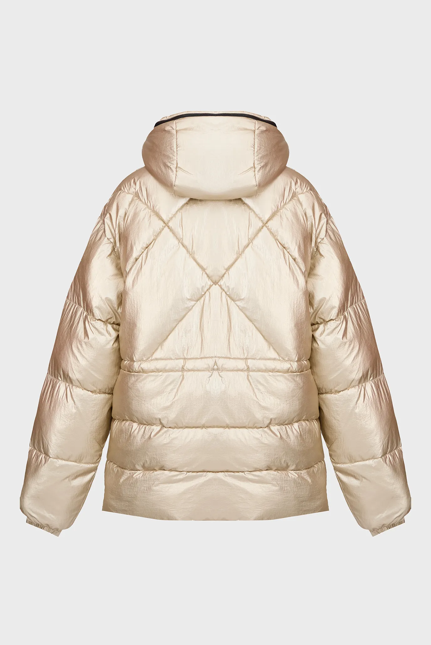 Женская золотистая куртка METALLIC PUFFER JACKET Karl