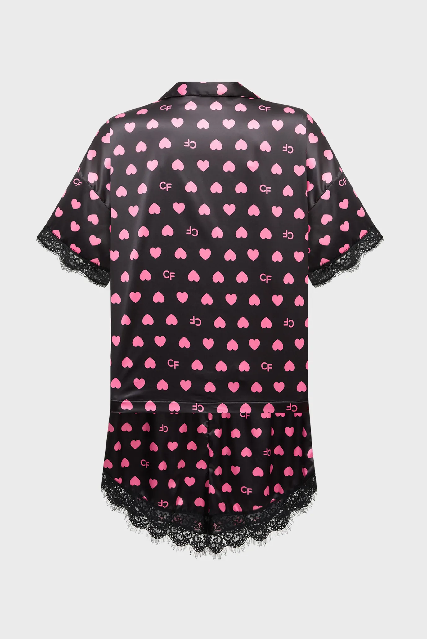 Жіночий чорний комбінезон з візерунком 2