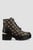Женские черные кожаные ботинки с узором