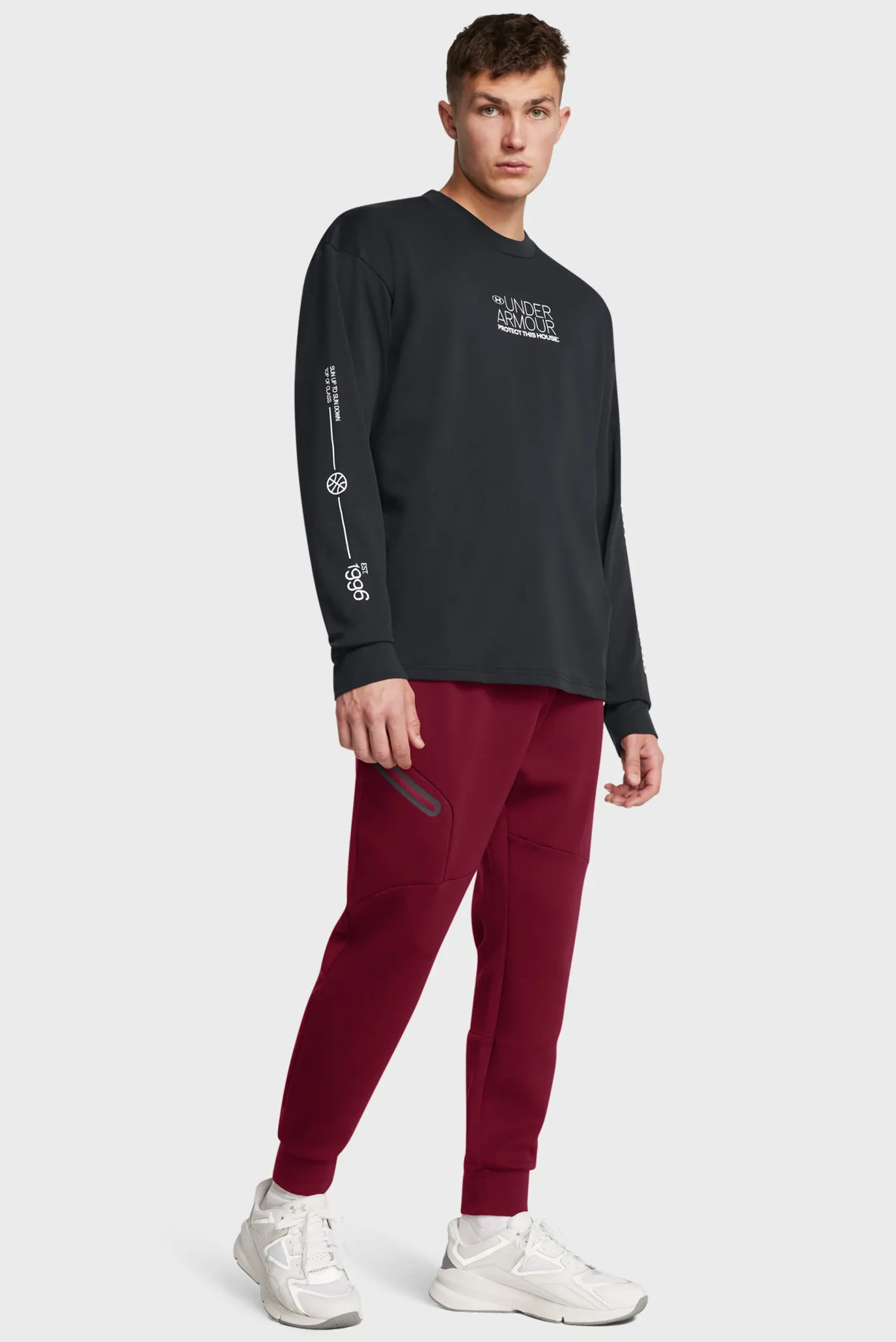 Чоловічі бордові спортивні штани UA Unstoppable Flc Jgr EU 2