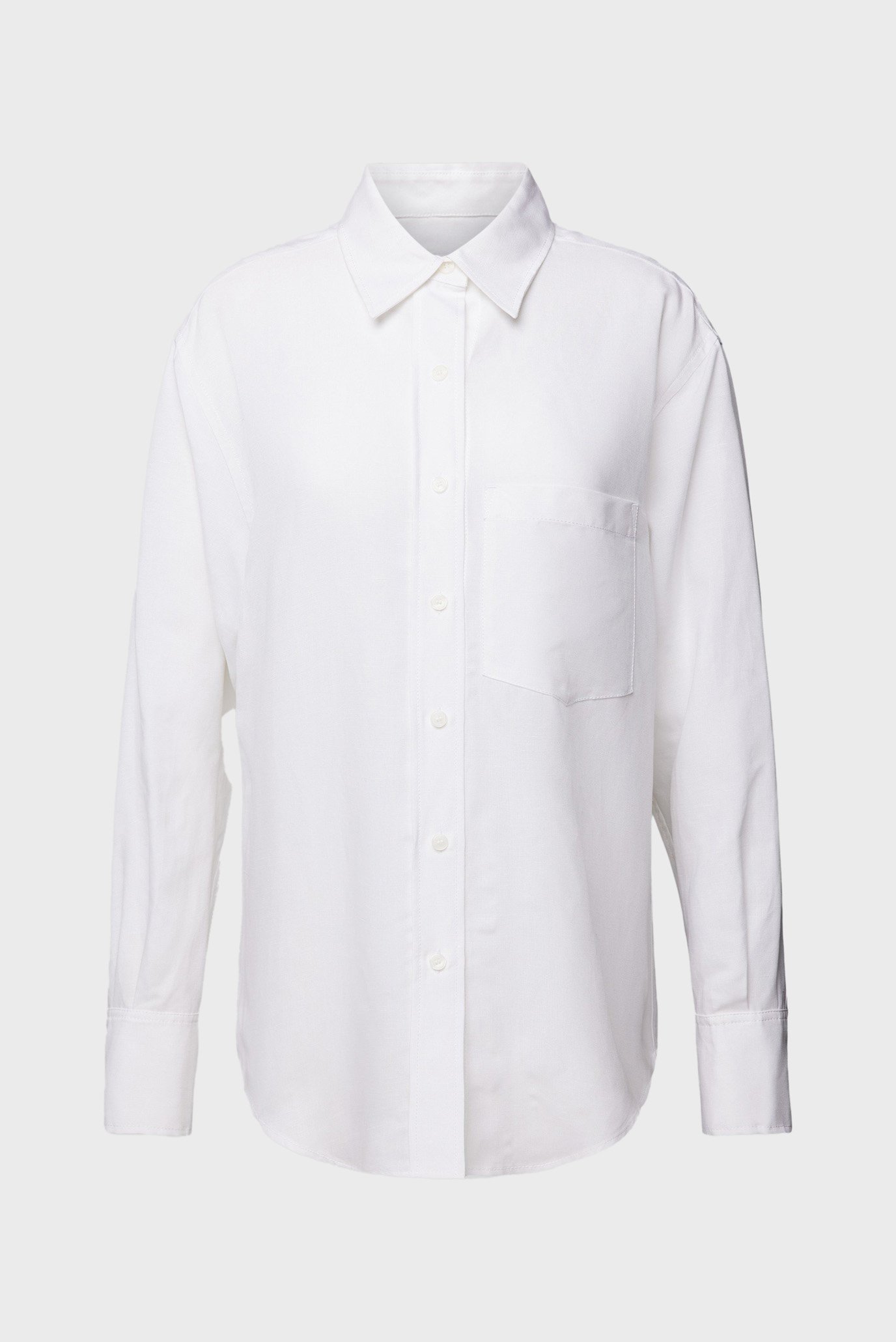 Женская белая рубашка LINEN BLEND RELAXED 1