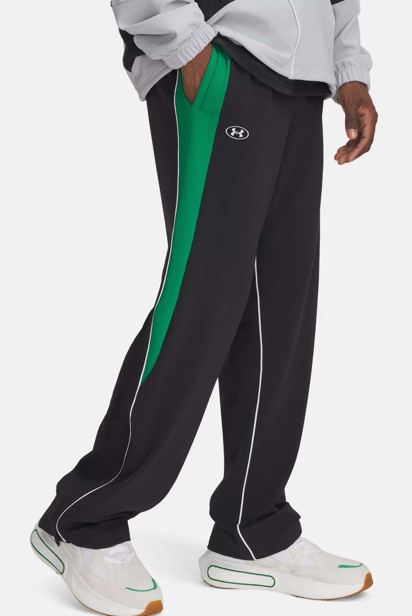 Мужские черные спортивные брюки Best Tricot Pnt Side Stripe Черный XL Under Armour 6000661-002 Мужские черные спортивные брюки Best Tricot Pnt Side Stripe Черный XL Under Armour 6000661-002
