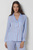 Женская голубая рубашка в полоску SOFFIA