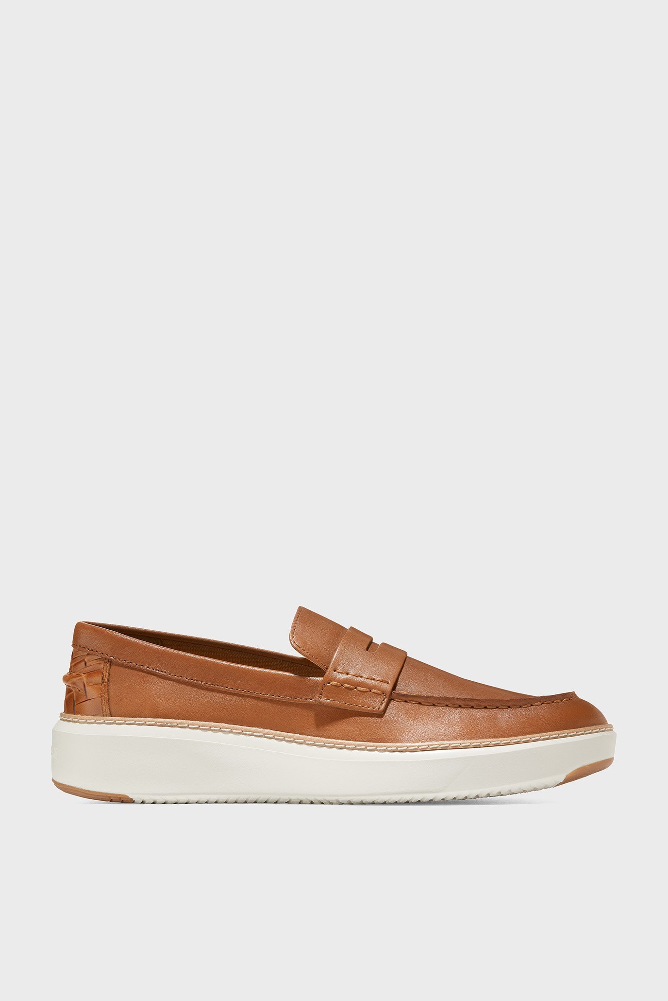 Мужские коричневые кожаные лоферы GrandPrø Topspin Penny Loafer 1