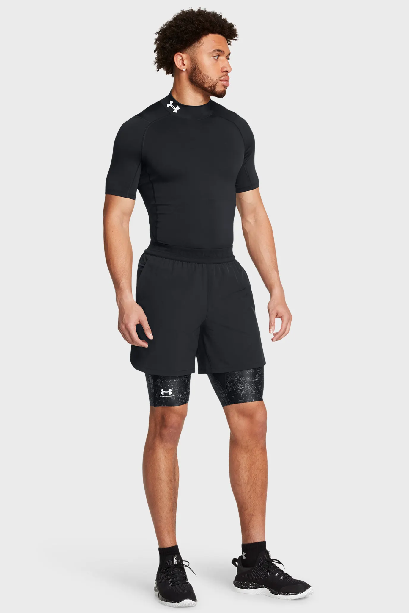 Чоловічі чорні велосипедки UA HG IsoChill Prtd Lg Sts Under