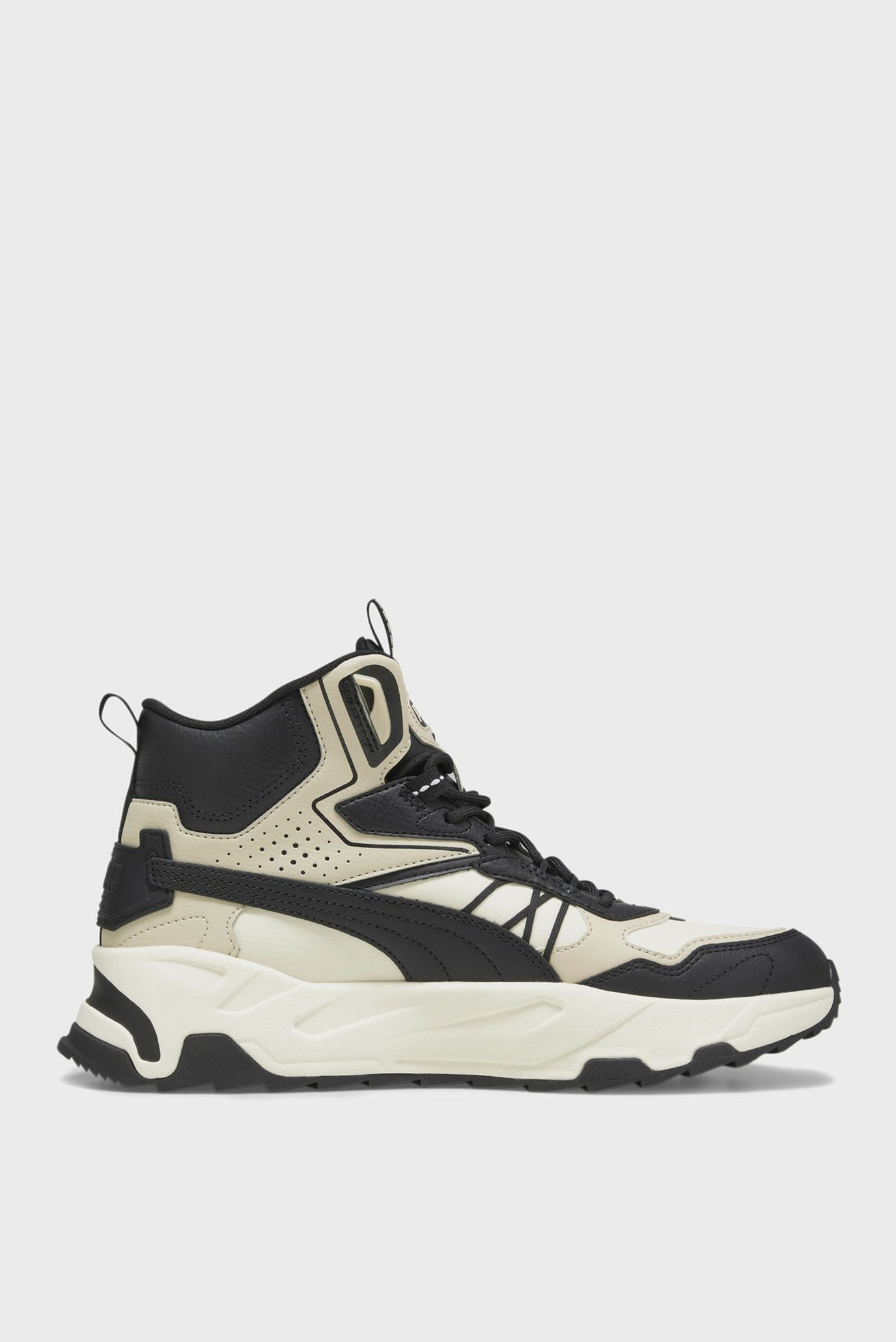 Мужские бежевые кожаные кроссовки Trinity Mid Hybrid Men’s Leather Sneakers 1