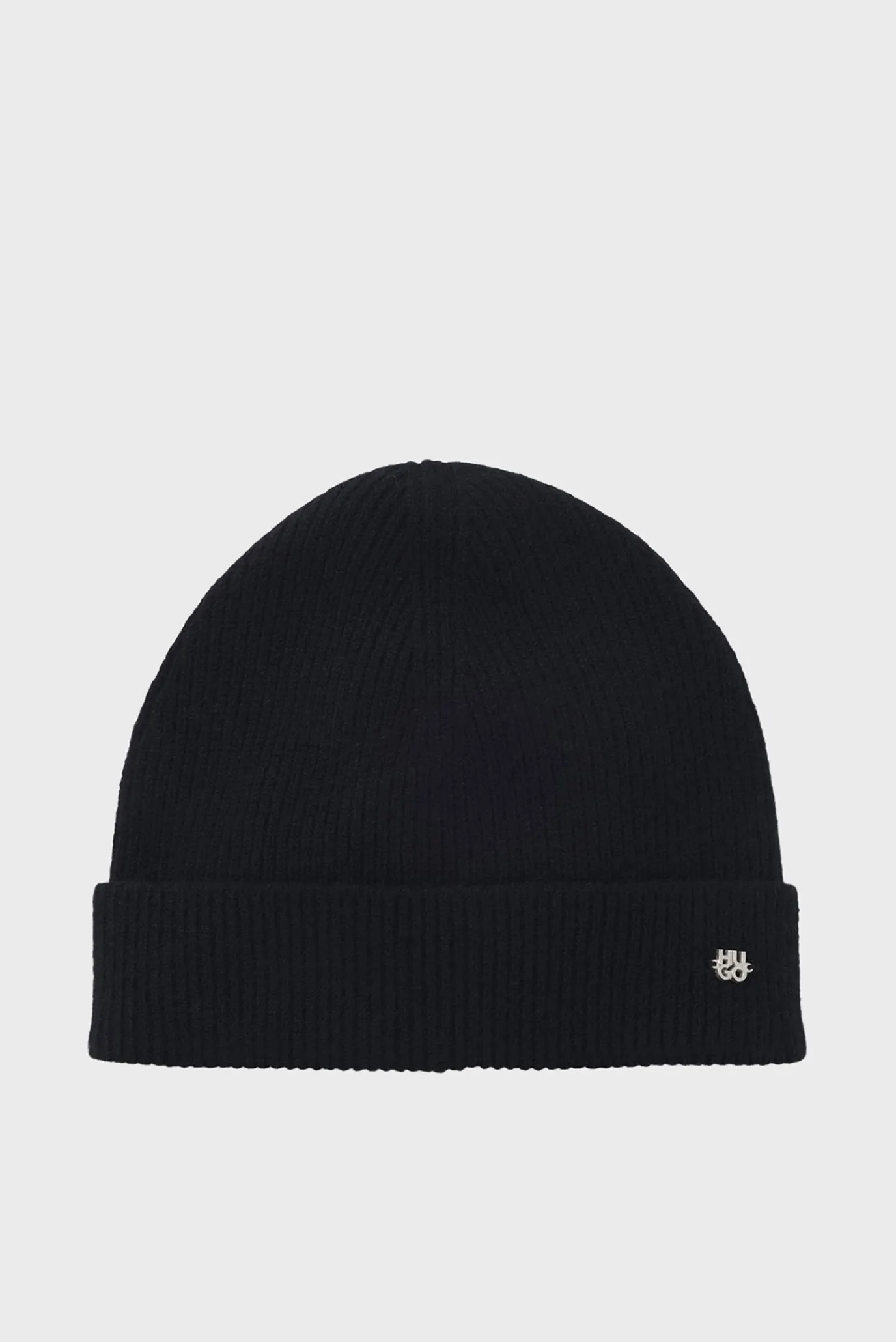 Мужская черная кашемировая шапка 1