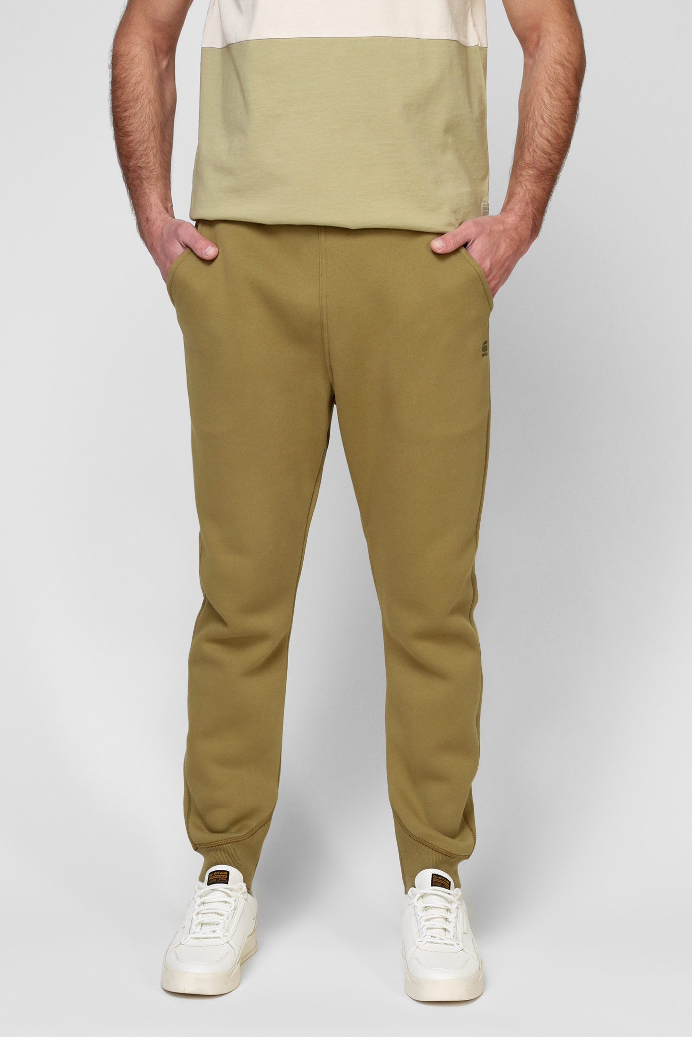 Мужские оливковые спортивные брюки Premium 1