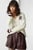 Женский белый шерстяной пуловер MONOGRAM CABLE