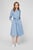 Женское голубое платье Y/D COT SHIRT MIDI DRESS 7/8 SLV