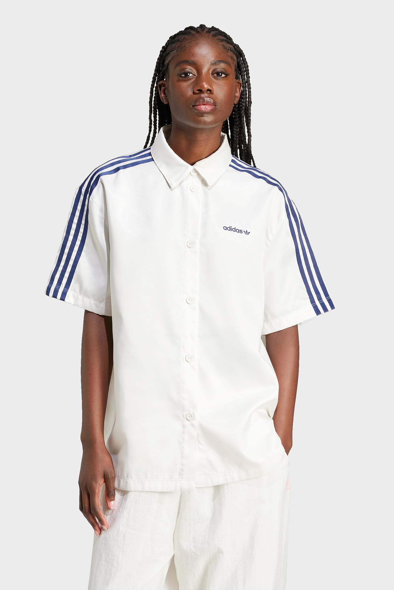 Женская белая рубашка Woven Short Sleeve 1