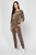 Женский коричневый велюровый костюм (свитшот, брюки)