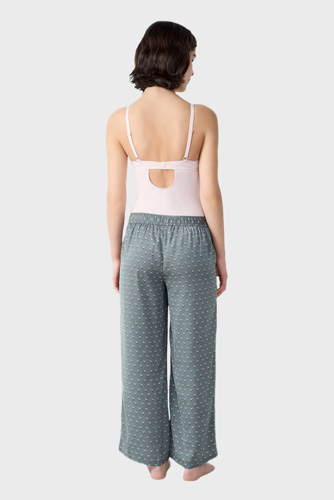 Жіночі темно-зелені брюки з візерунком RHETT 3