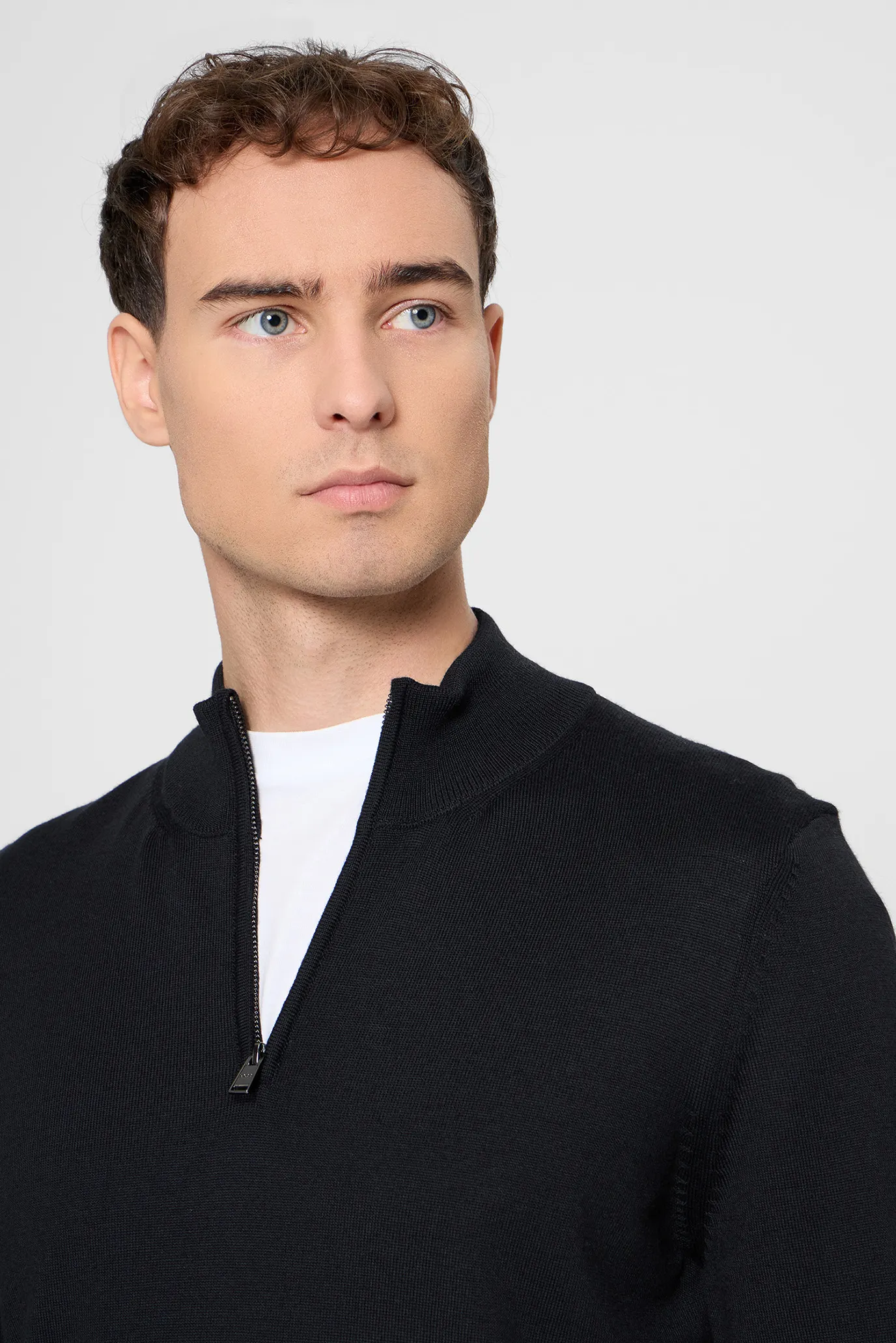 Мужская черная шерстяная кофта 4