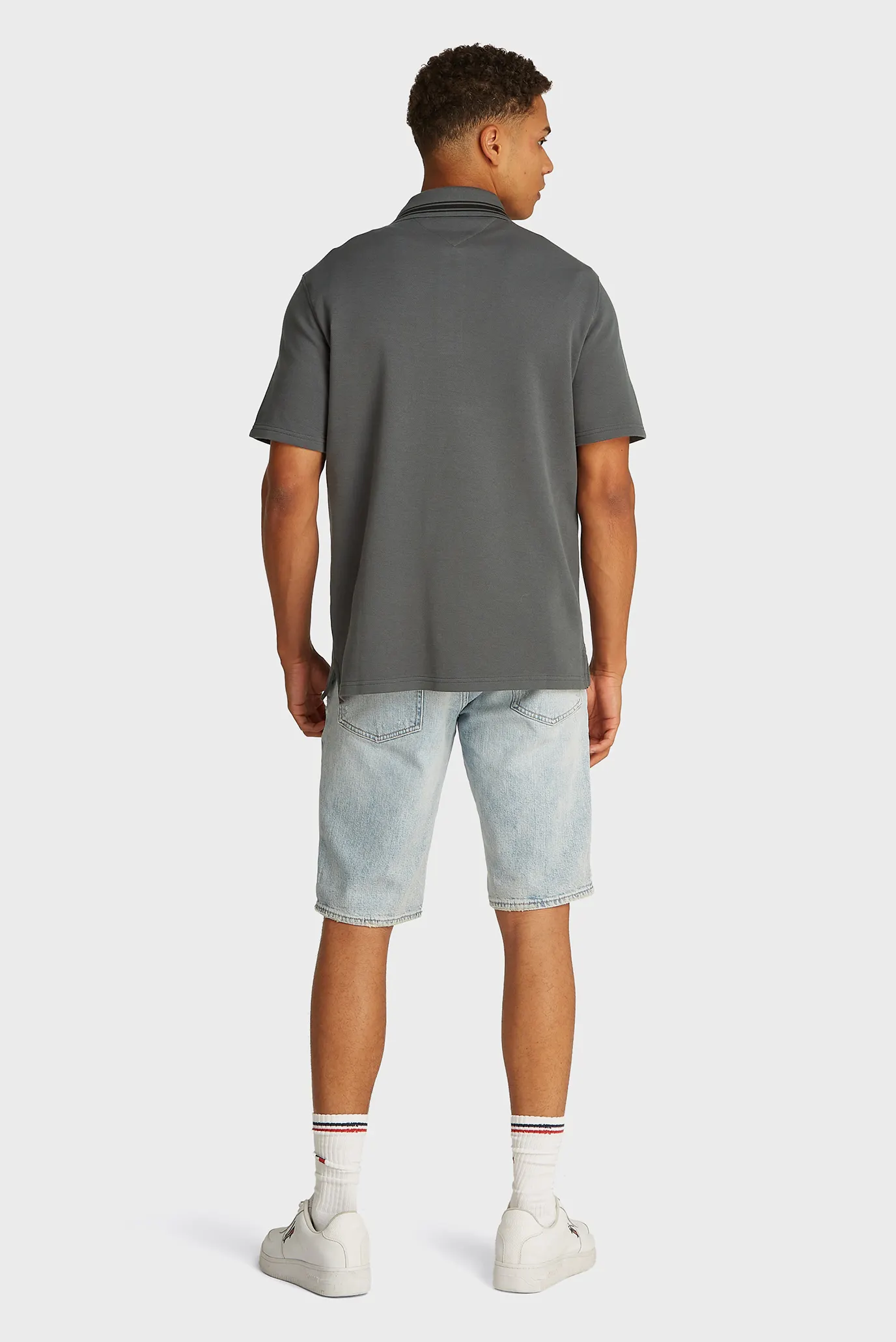 Чоловіче сіре поло REG BRANDED NECK 4