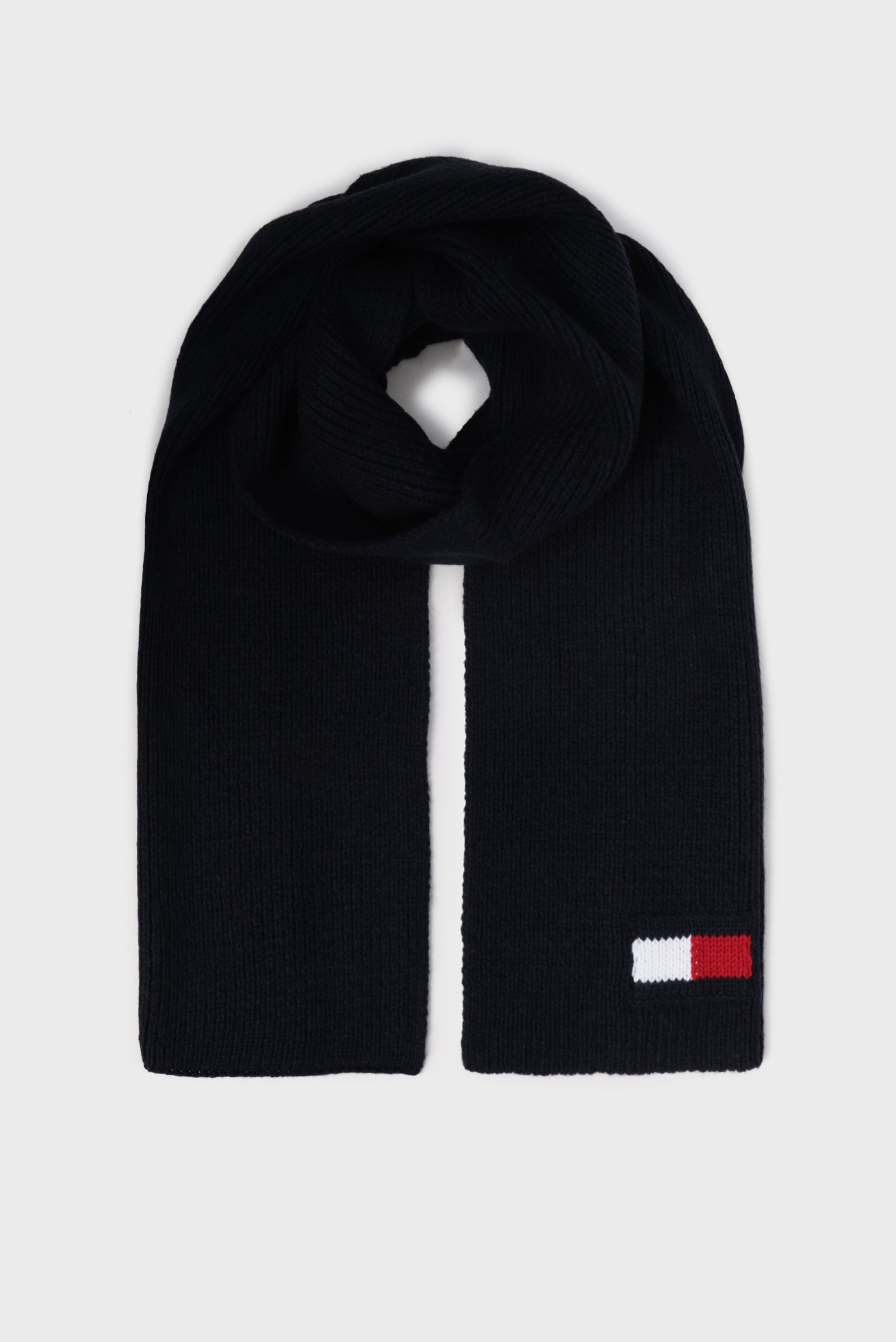 Мужской темно-синий шарф BIG FLAG Синий ONESIZE Tommy Hilfiger AM0AM05164