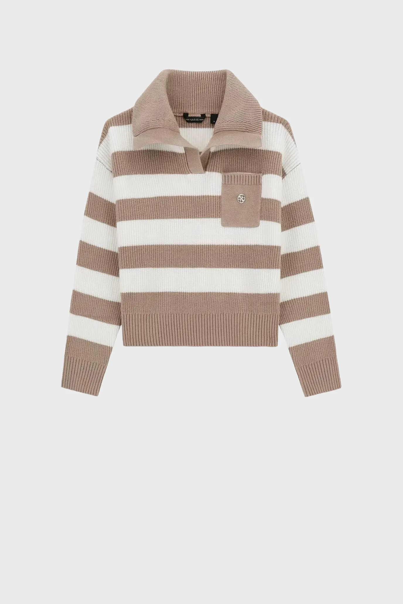 Детское бежевое поло в полоску 1