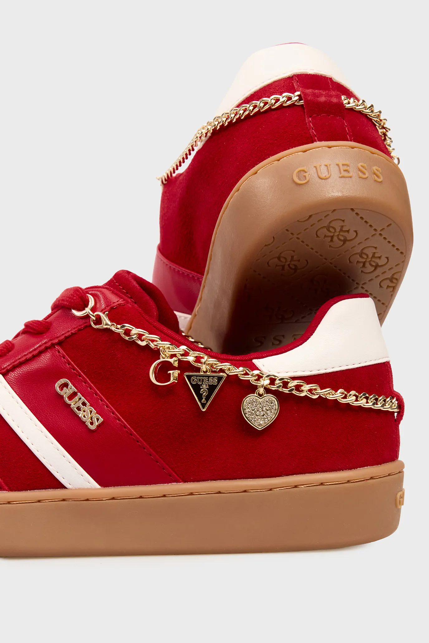 Женские красные замшевые сникерсы NAOKO 2