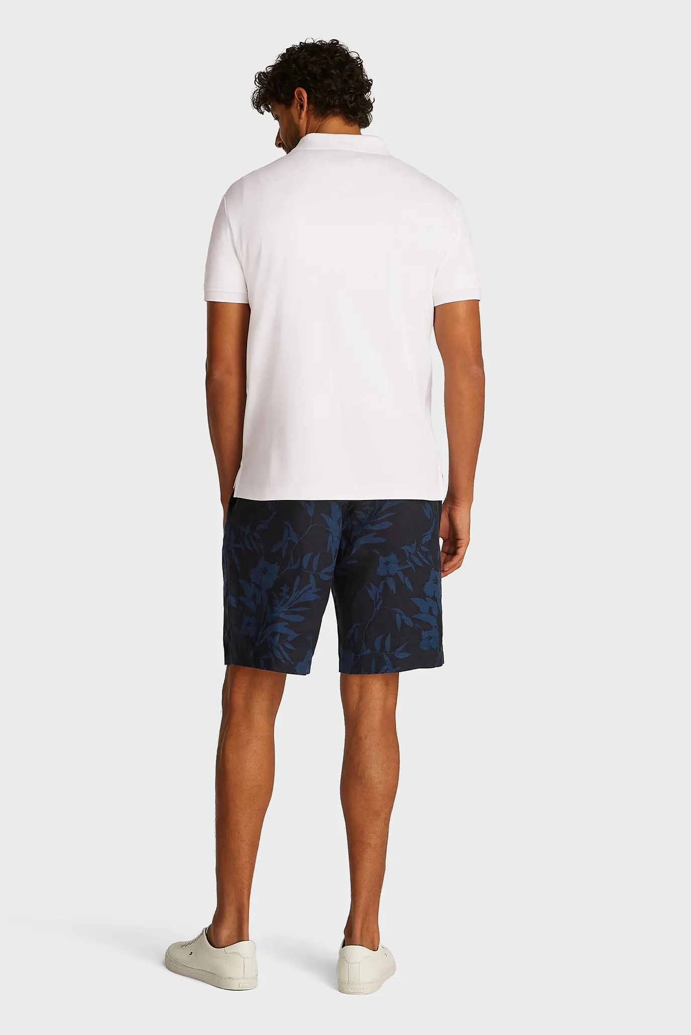 Мужское белое поло INTERLOCK PLACKET 3