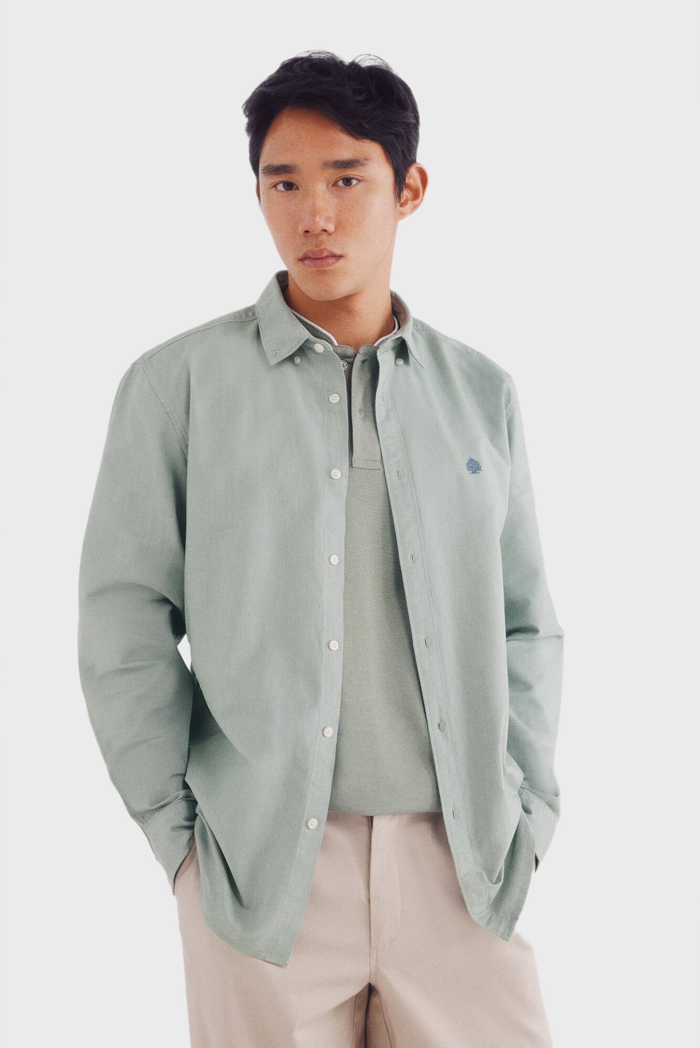 Мужская мятная рубашка Oxford Ментоловый L SPRINGFIELD 279930 Мужская мятная рубашка Oxford Ментоловый L SPRINGFIELD 279930