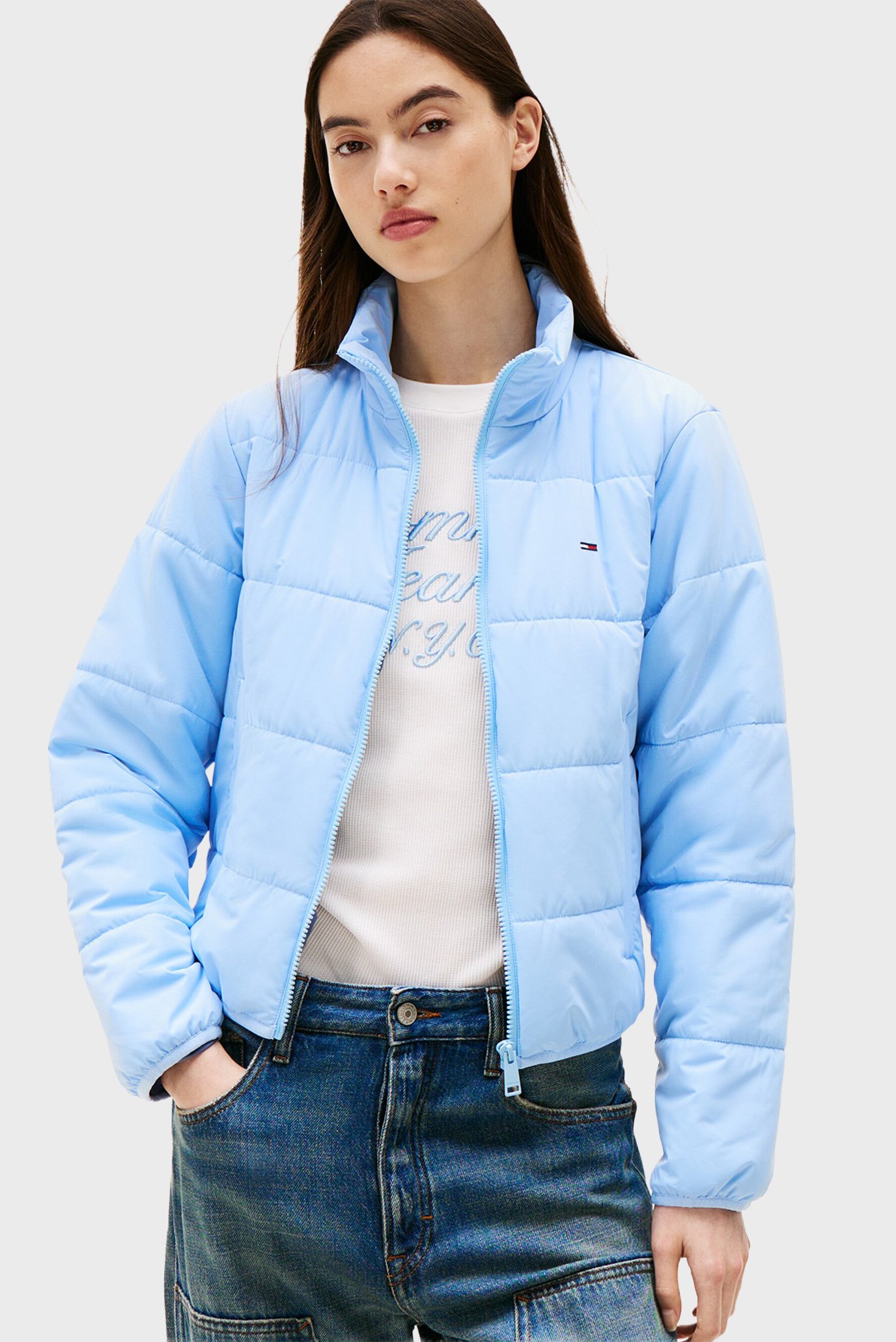 Женская голубая куртка TJW REG LW PADDED JACKET EXT Голубой M Tommy Jeans DW0DW20958 Женская голубая куртка TJW REG LW PADDED JACKET EXT Голубой M Tommy Jeans DW0DW20958