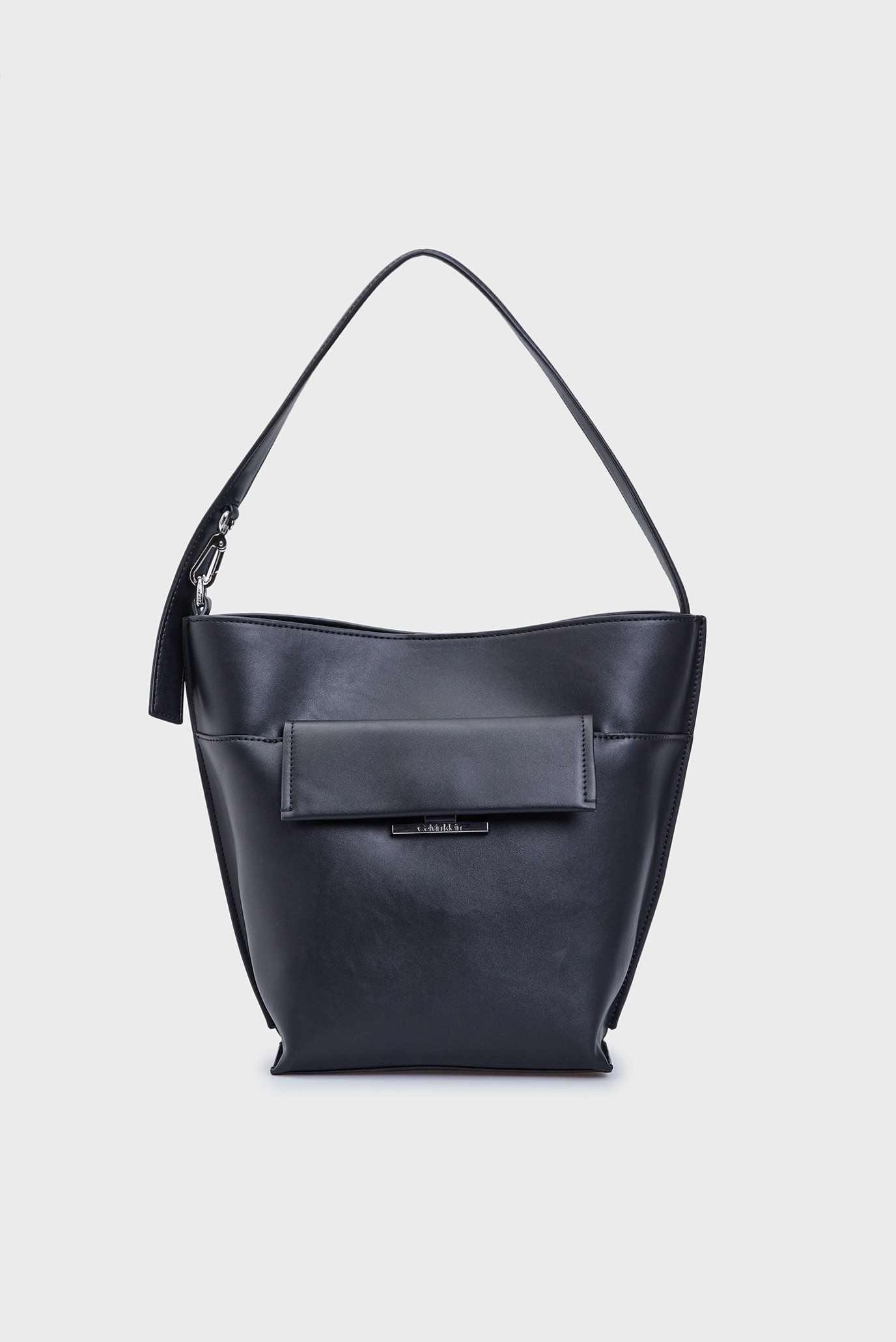 Женская черная сумка CK LINEAR MEDIUM BUCKET BAG 1