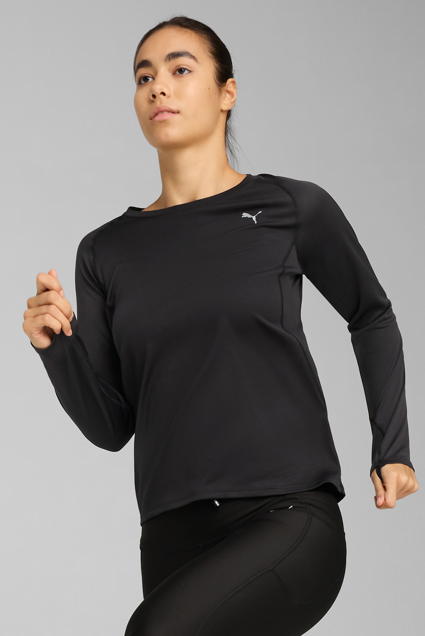 Жіночий чорний лонгслів VELOCITY Long Sleeve Running Top Women 1