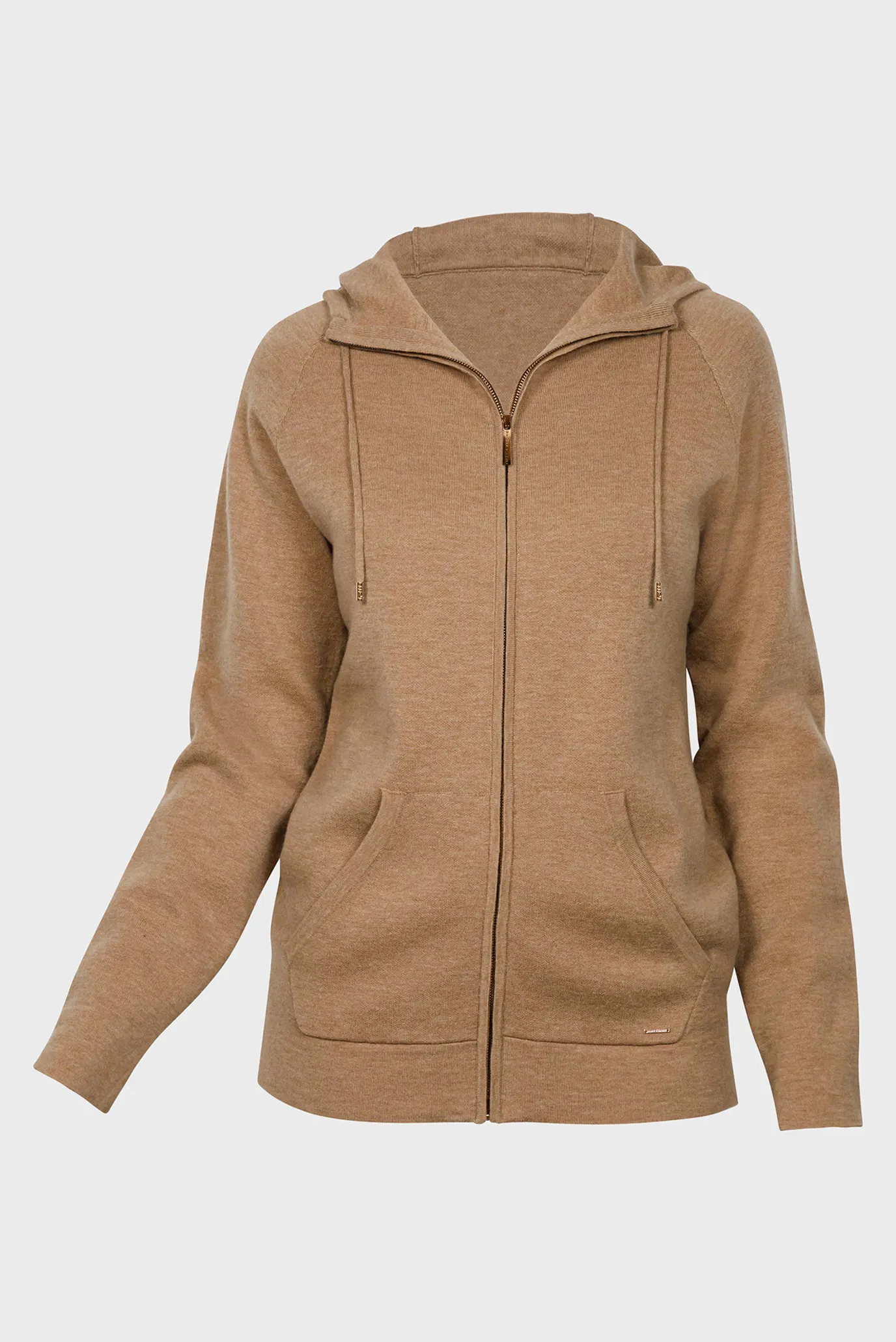 Жіноче бежеве вовняне худі 5