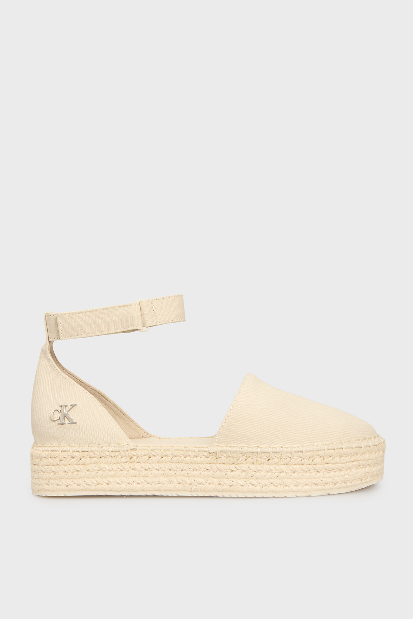 Женские бежевые эспадрильи WEDGE SANDAL WEBBING IN Бежевый 39 Calvin Klein Jeans YW0YW01735 Женские бежевые эспадрильи WEDGE SANDAL WEBBING IN Бежевый 39 Calvin Klein Jeans YW0YW01735
