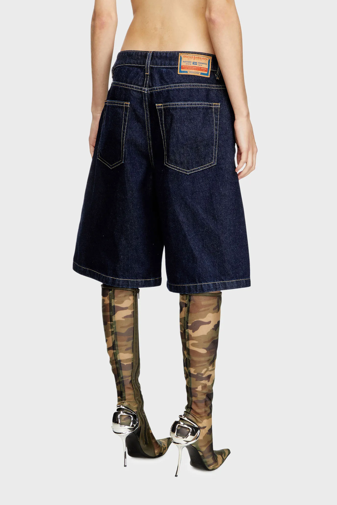 Жіночі темно-сині джинсові шорти 3