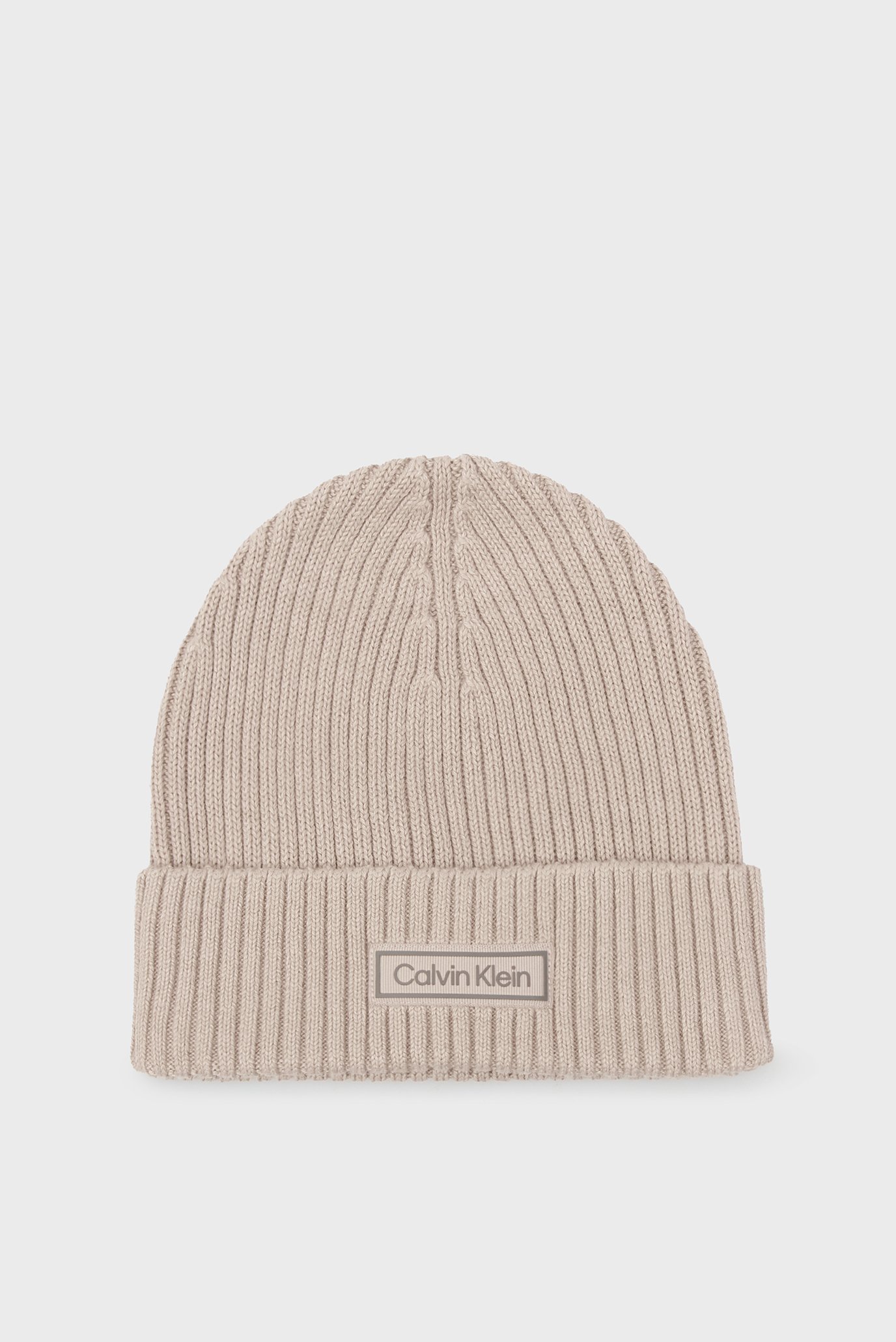 Мужская бежевая шапка PATCH CHUNKY RIB COTTON BEANIE Бежевый ONESIZE Calvin Klein LV04D8053G Мужская бежевая шапка PATCH CHUNKY RIB COTTON BEANIE Бежевый ONESIZE Calvin Klein LV04D8053G