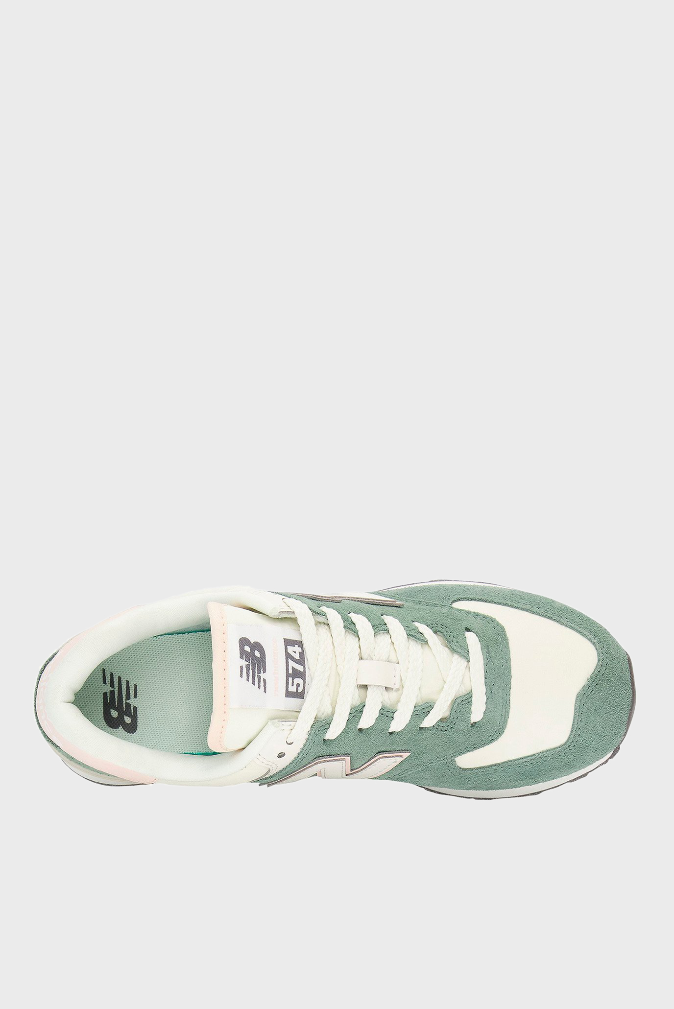 botanical☆ Купить кроссовки New Balance 574 Серые с зеленым замша