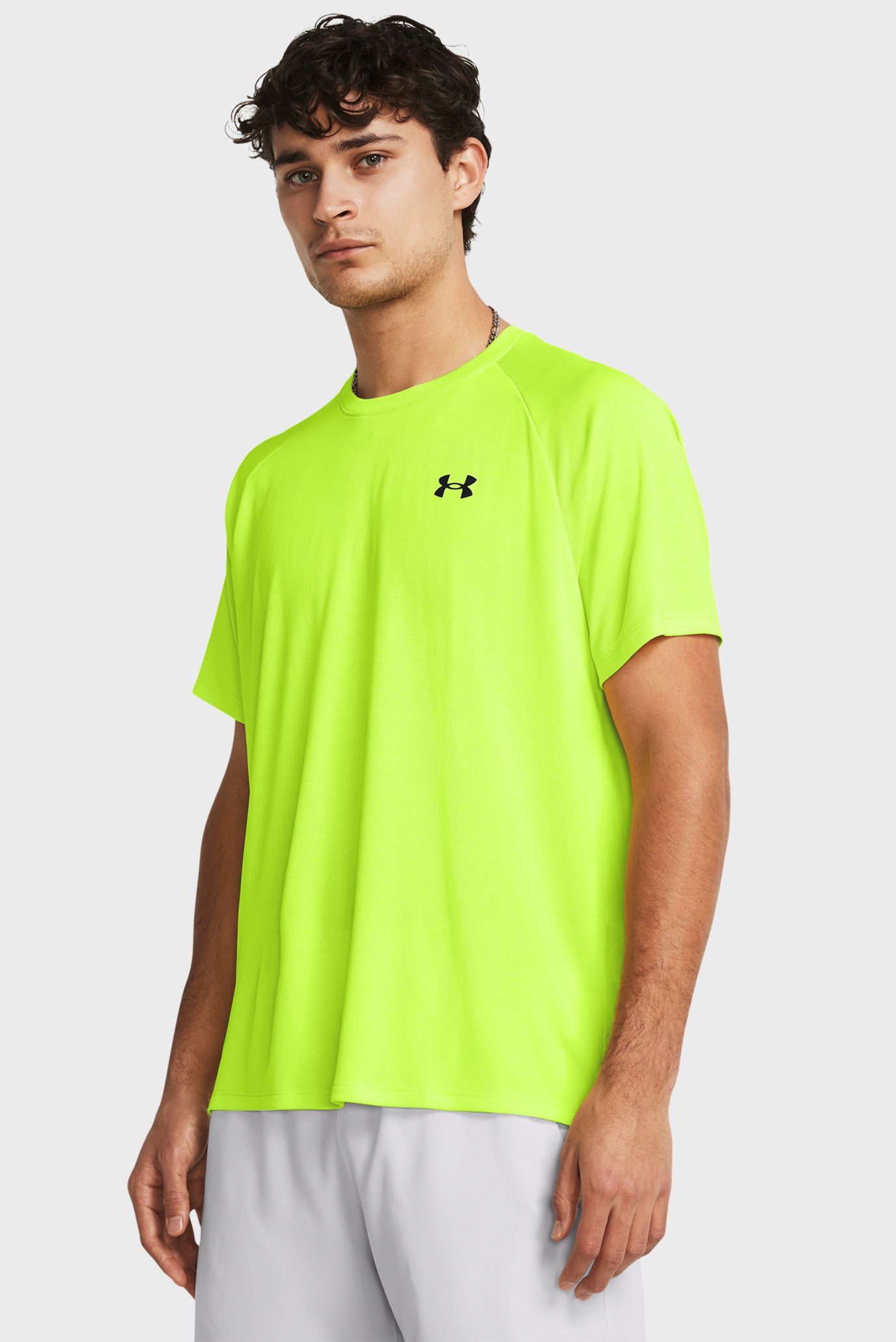 Мужская желтая футболка UA Tech Textured SS 1