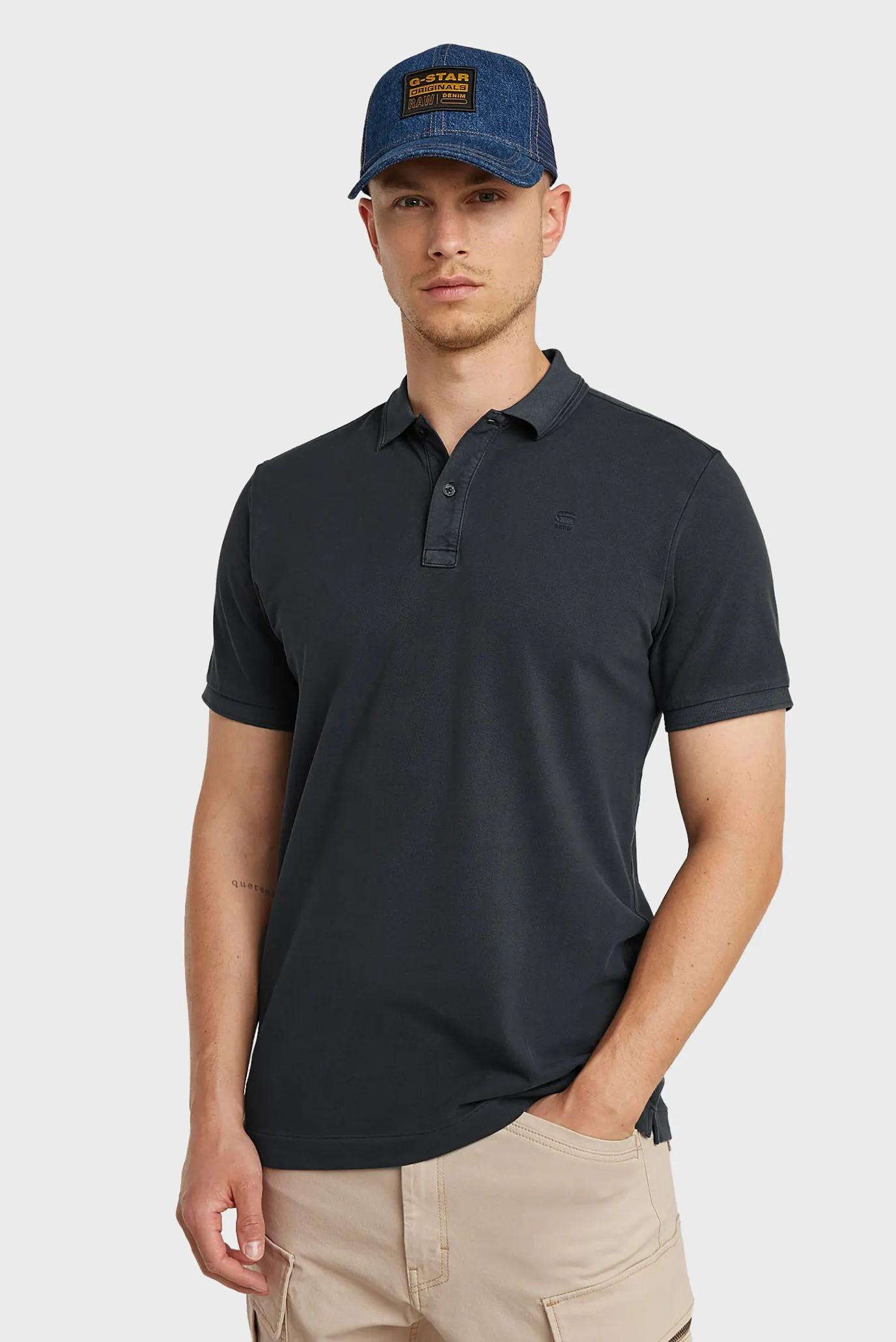 Чоловіче темно-синє поло Dunda 5