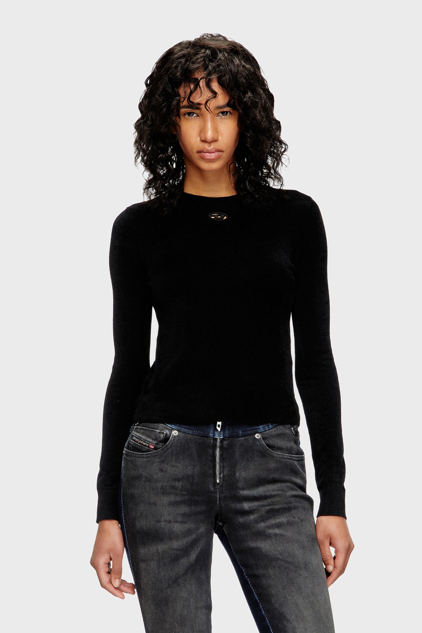 Женский черный джемпер M-CELIA Черный M Diesel A19484 0IKBZ Женский черный джемпер M-CELIA Черный M Diesel A19484 0IKBZ
