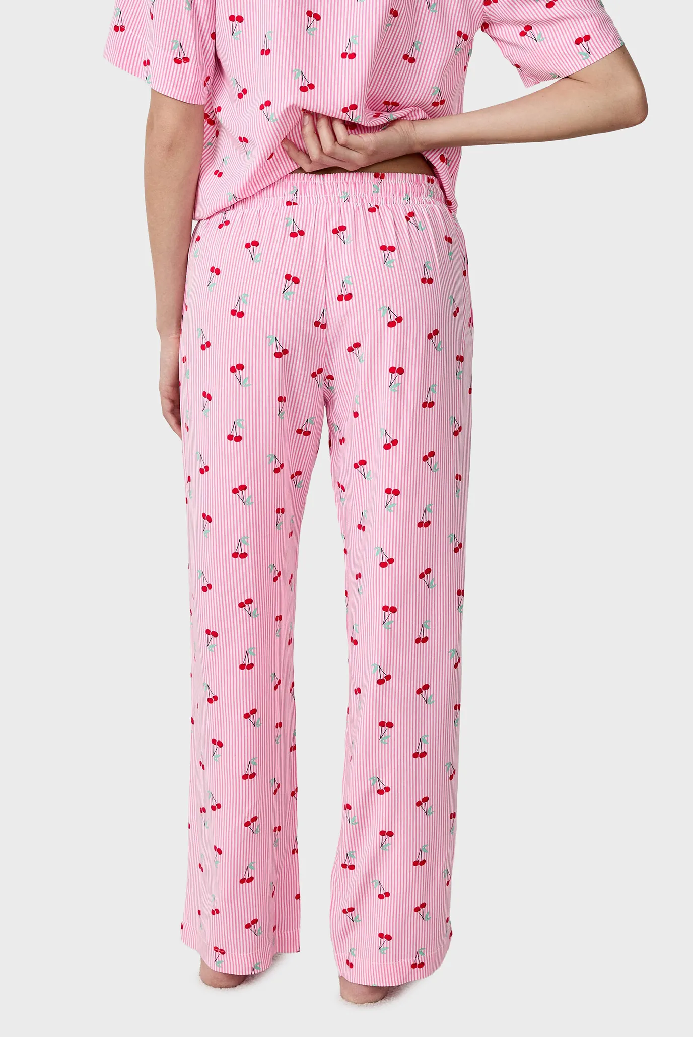 Женские розовые брюки с узором CALISTO 3