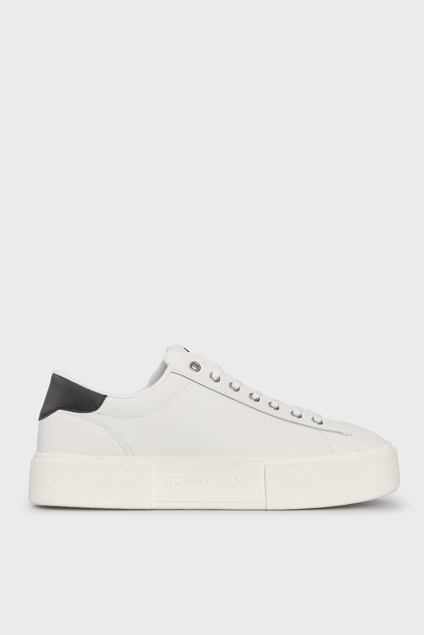 Женские белые кожаные сникерсы TJW FOXING FLATFORM SNEAKER 1