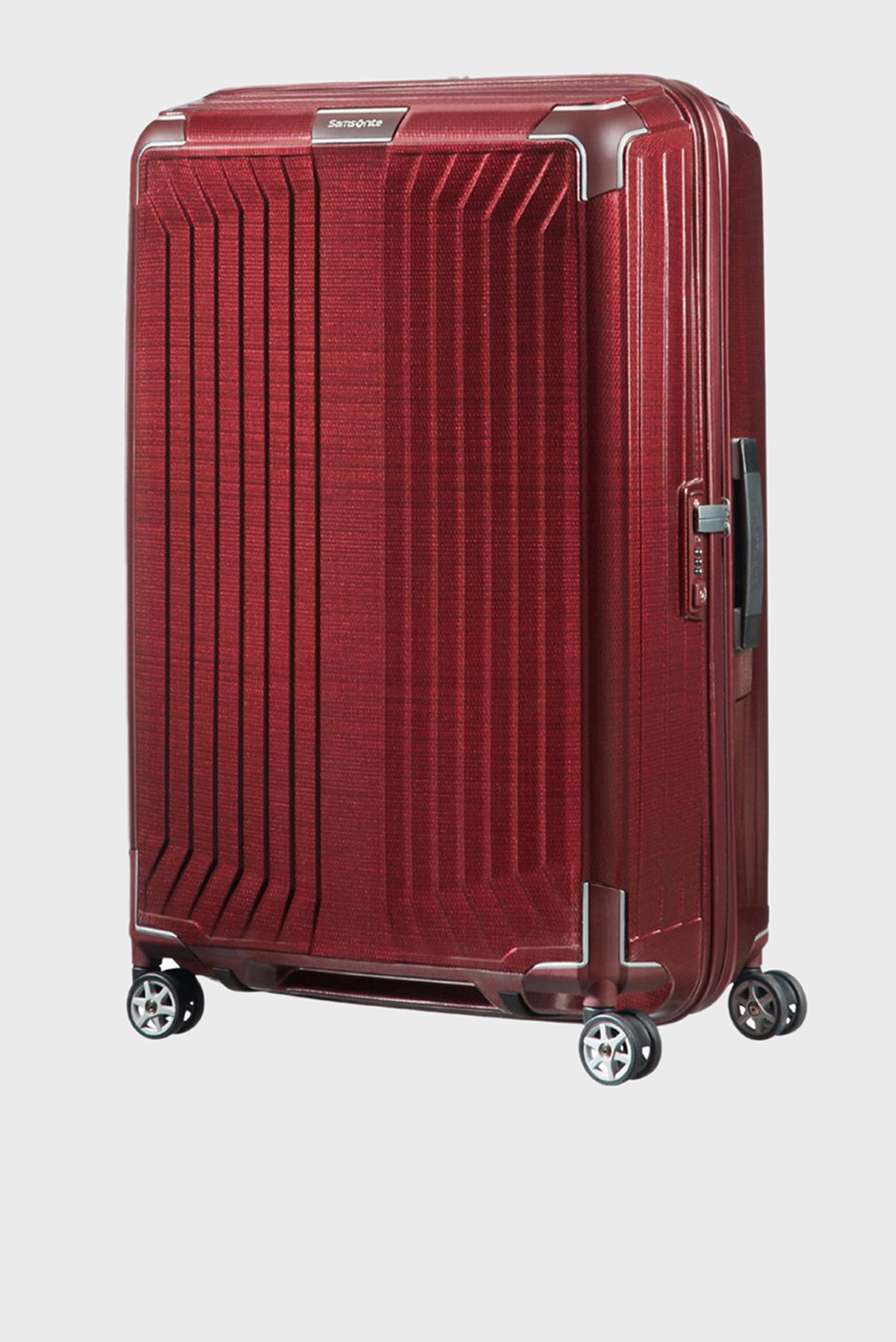 Бордовый чемодан 75 см LITE-BOX DEEP RED 1