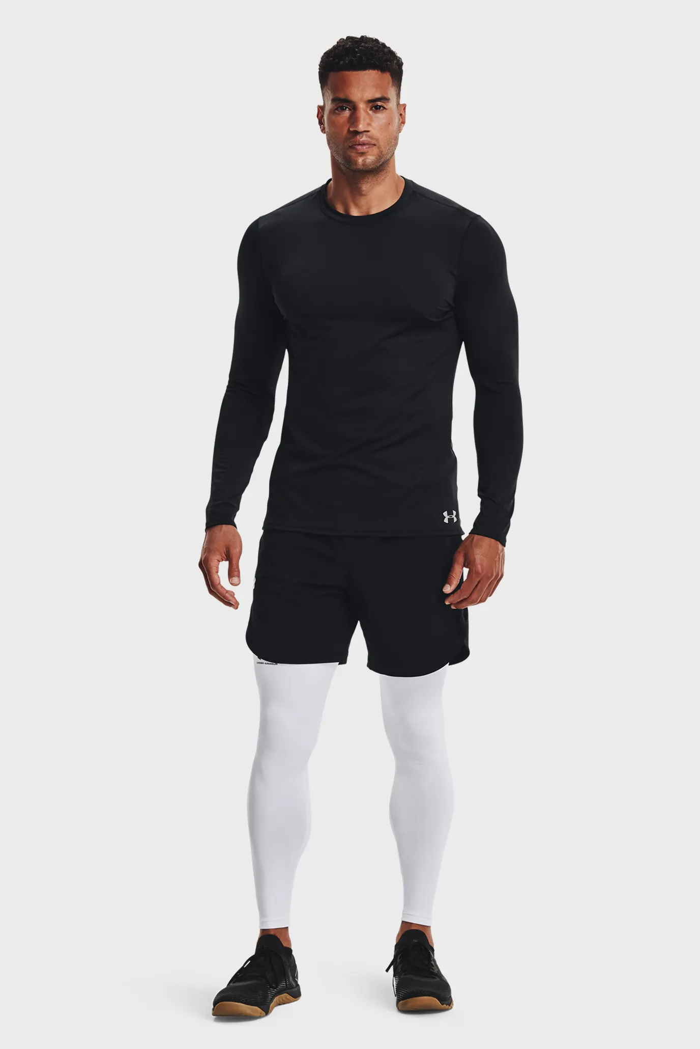 Чоловічі білі тайтси UA CG Armour Leggings 2