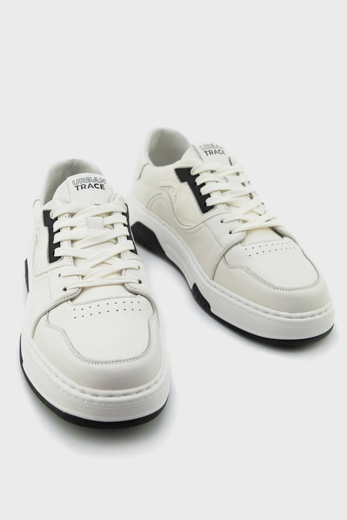 Мужские белые кожаные сникерсы 4