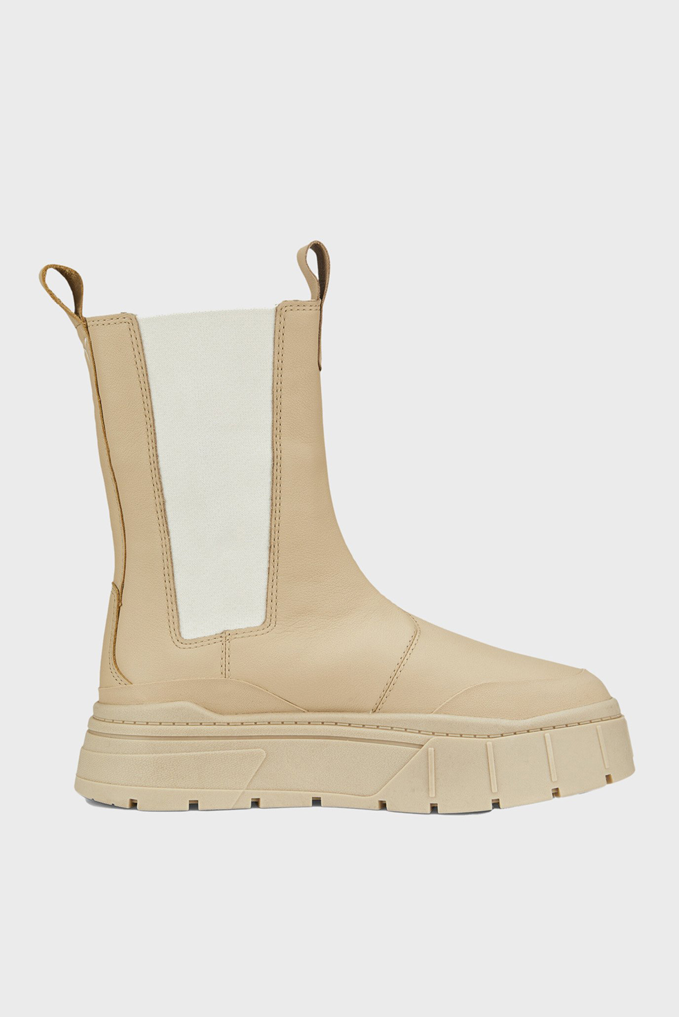 Жіночі бежеві шкіряні челсі Mayze Stack Chelsea Boot Women 1