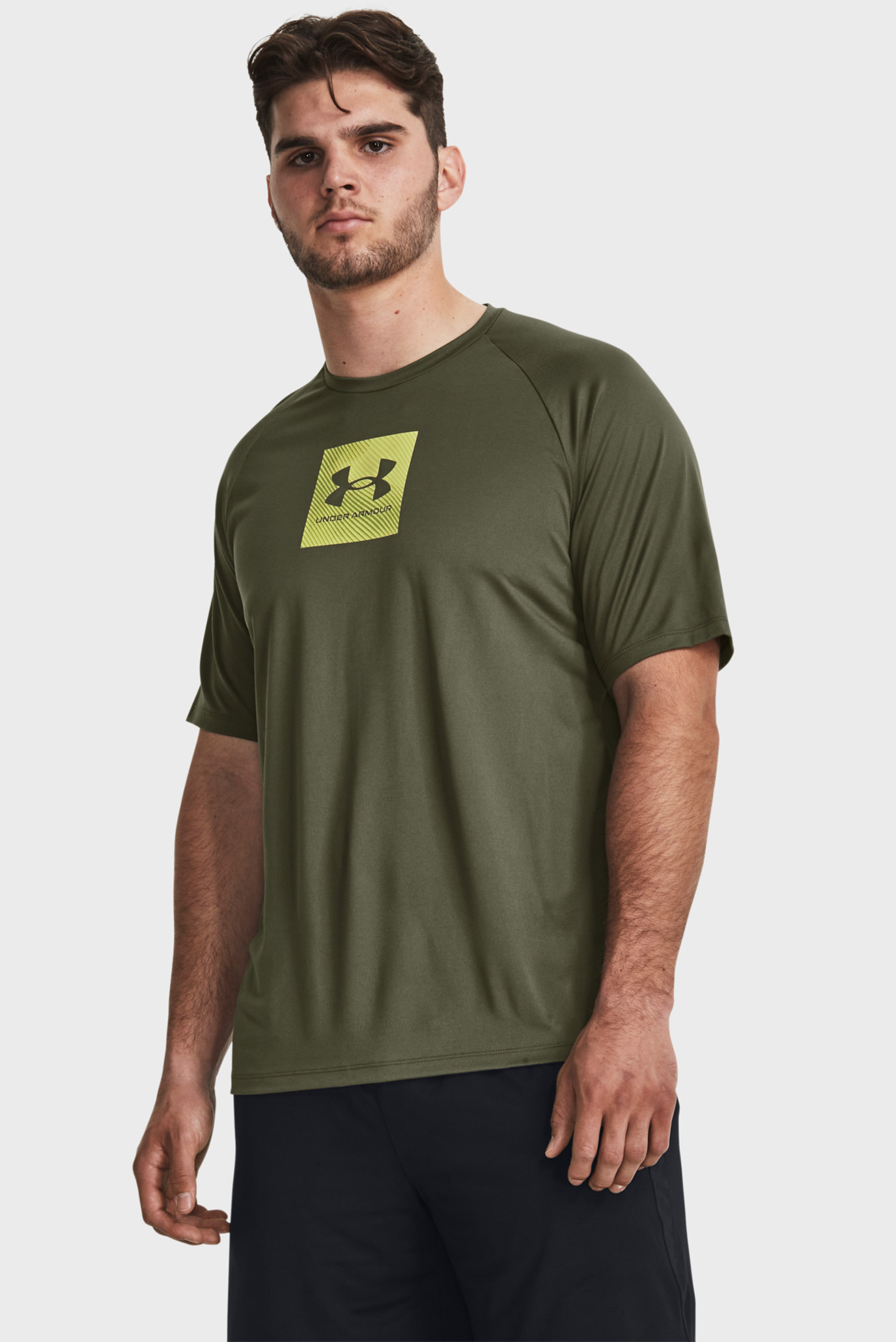 Чоловіча зелена футболка UA Tech Prt Fill SS 1
