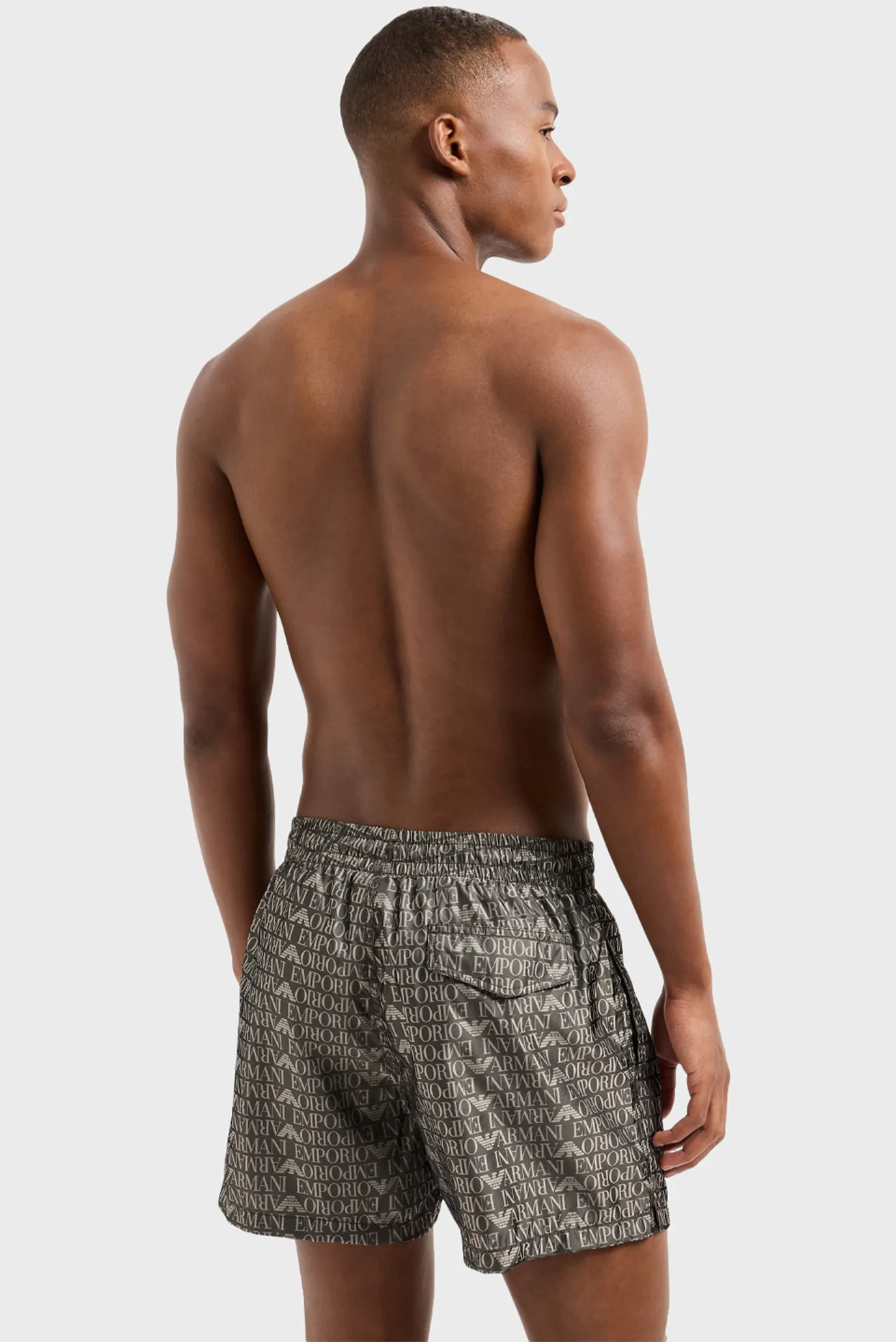 Чоловічі сірі плавальні шорти з візерунком 2