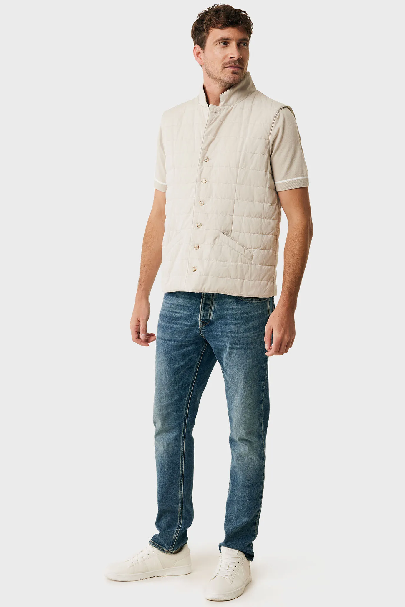 Чоловічий бежевий жилет Light padded smart bodywarmer 3